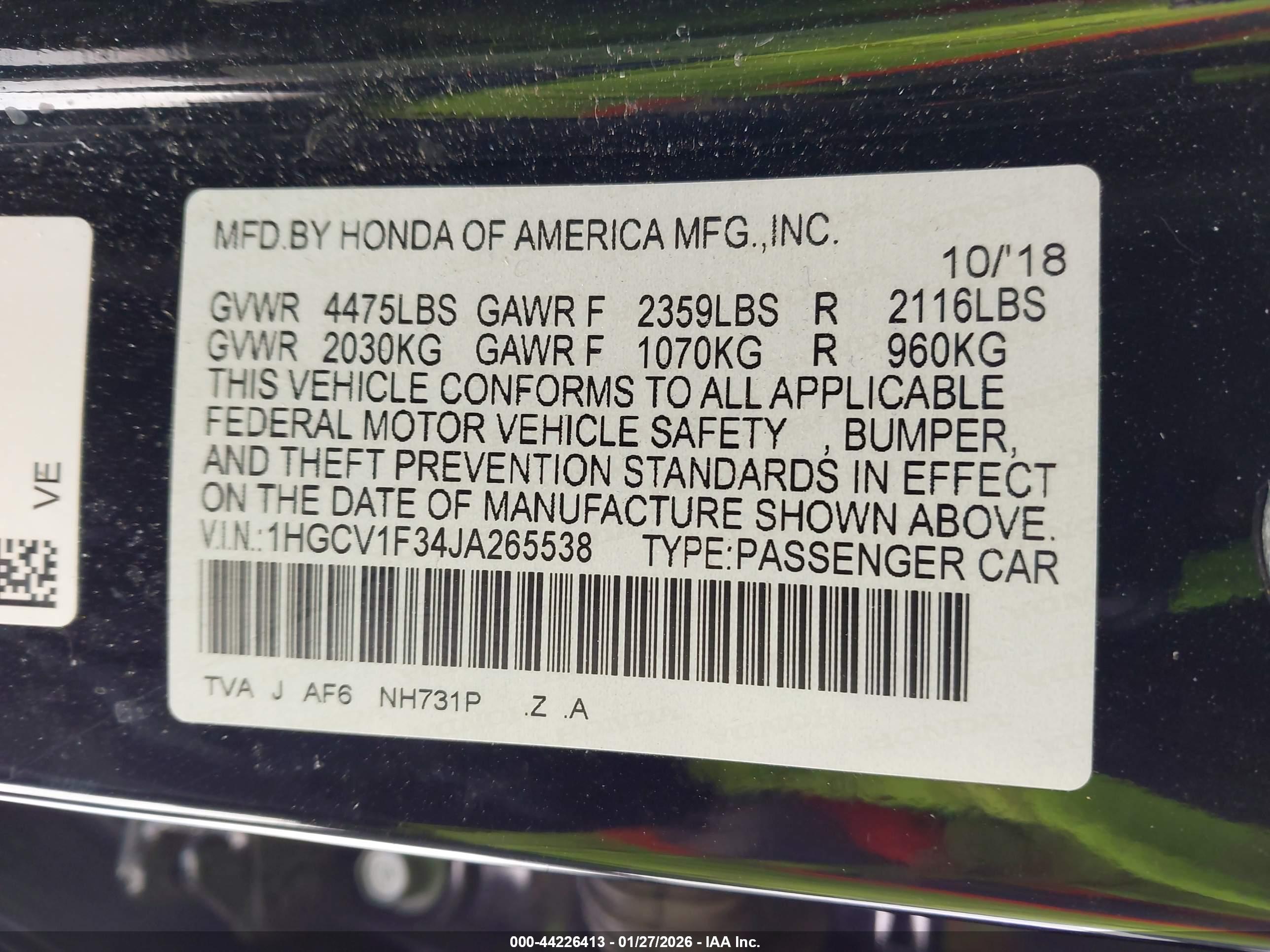 HONDA ACCORD image 9