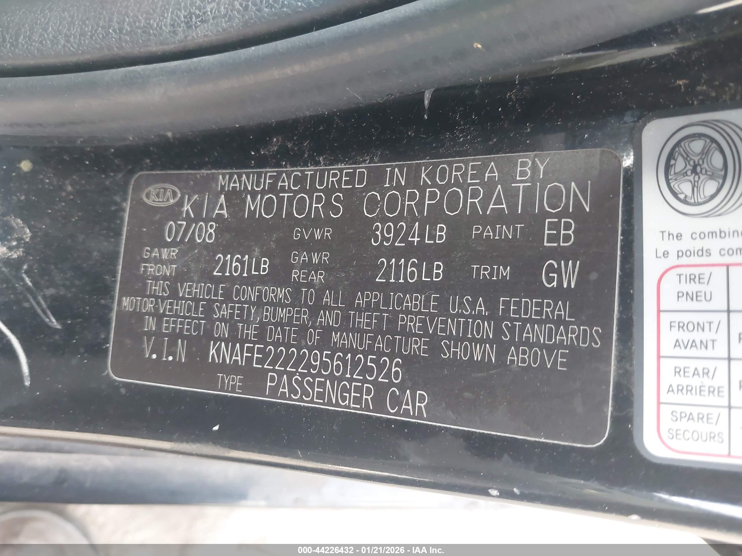 KIA SPECTRA image 9