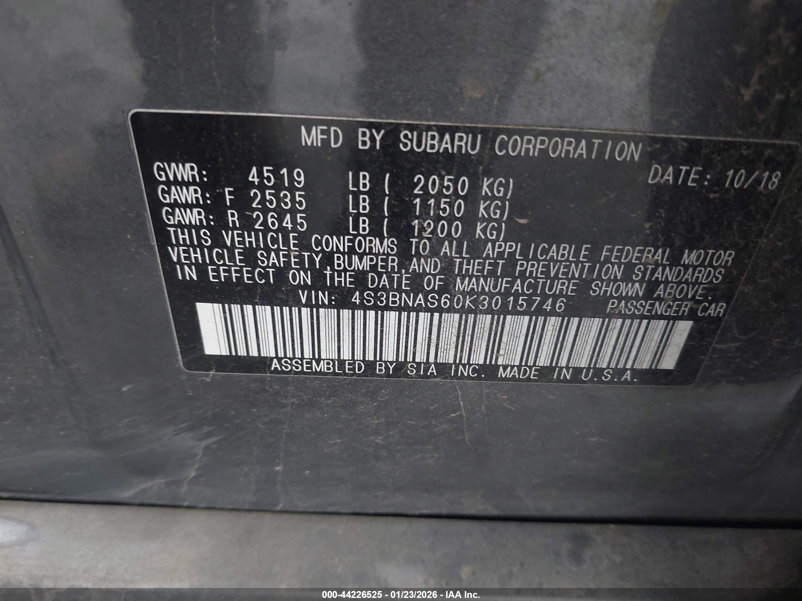 SUBARU LEGACY image 9