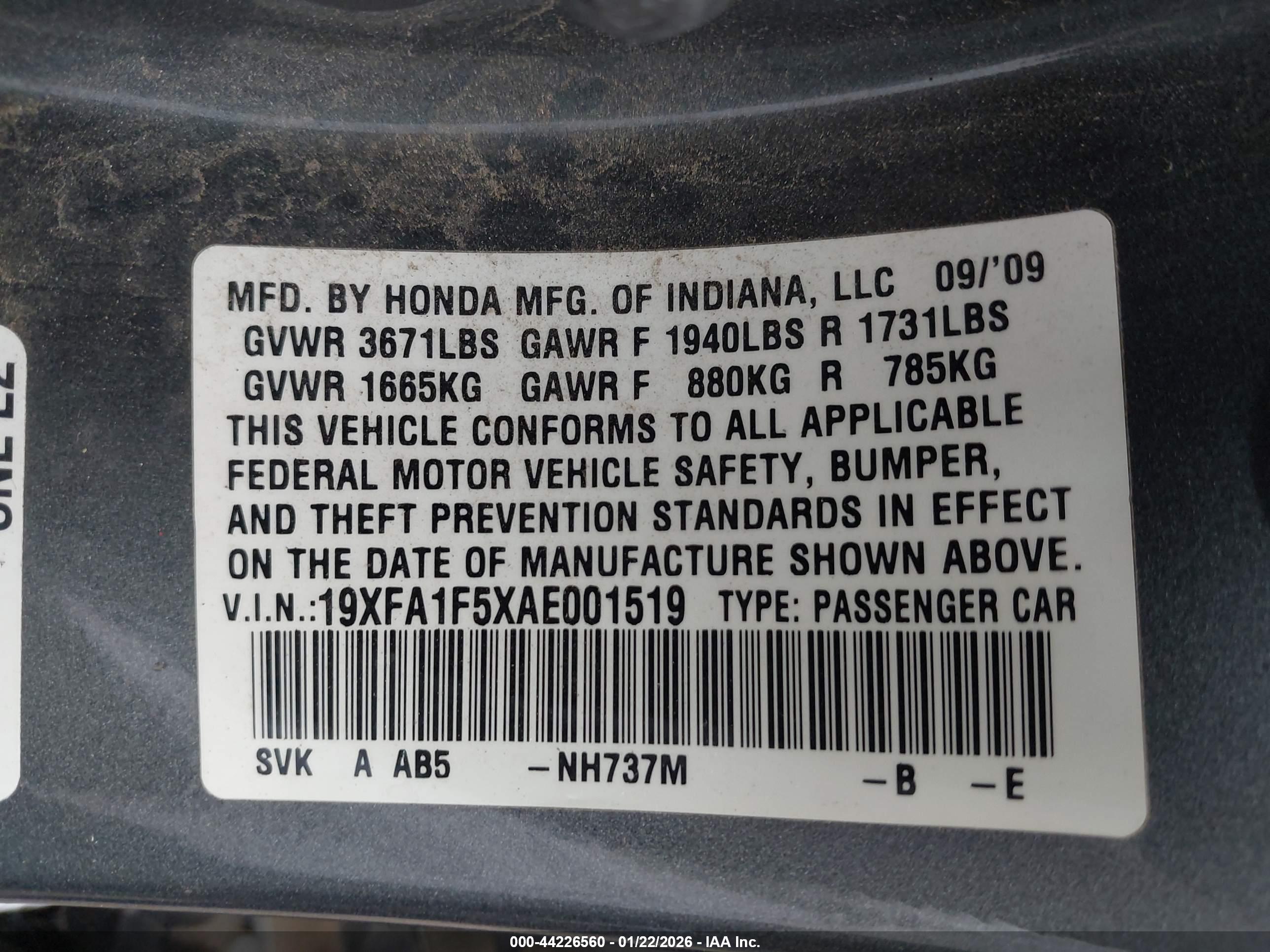 HONDA CIVIC image 9