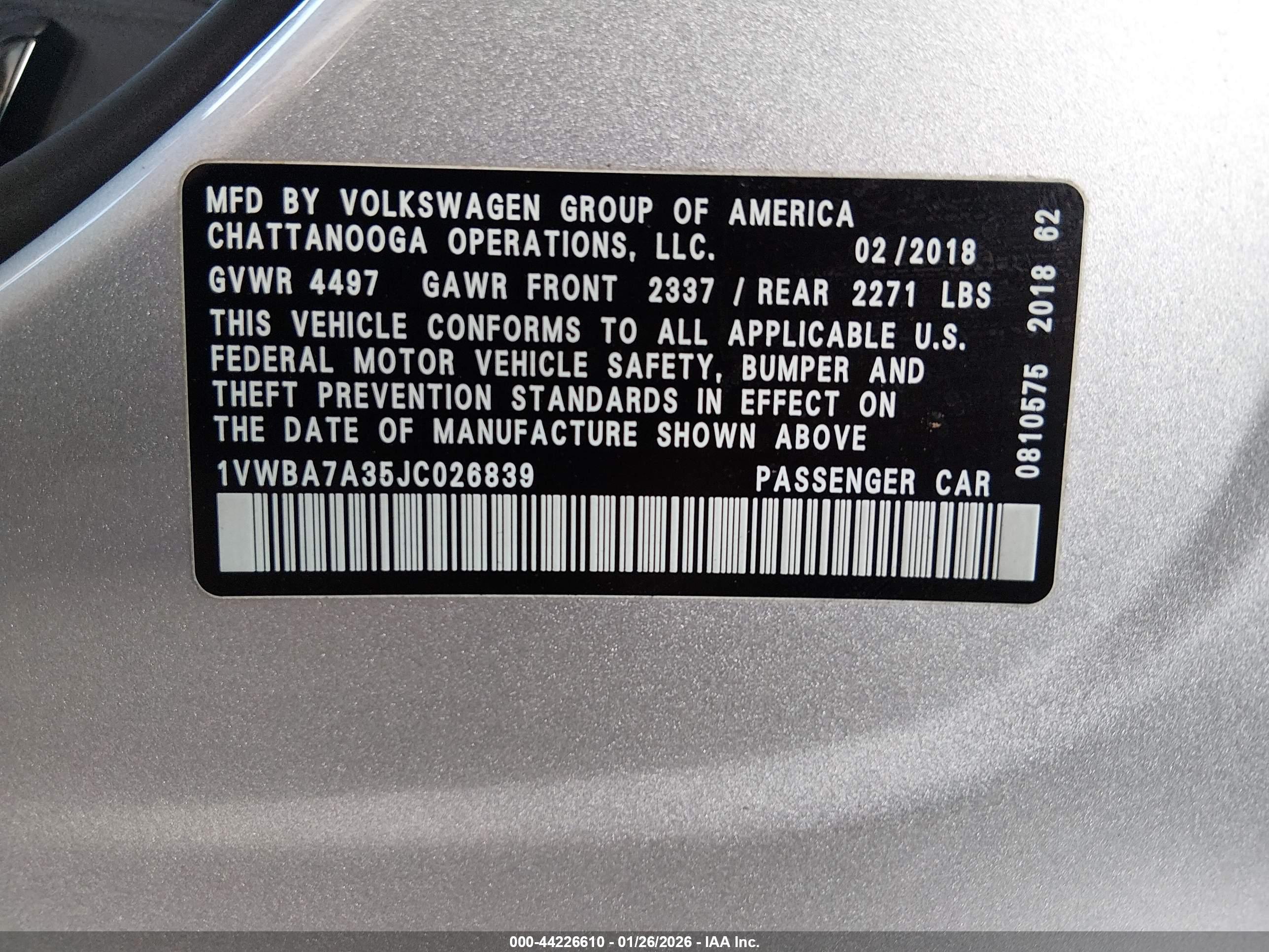 VOLKSWAGEN PASSAT image 9