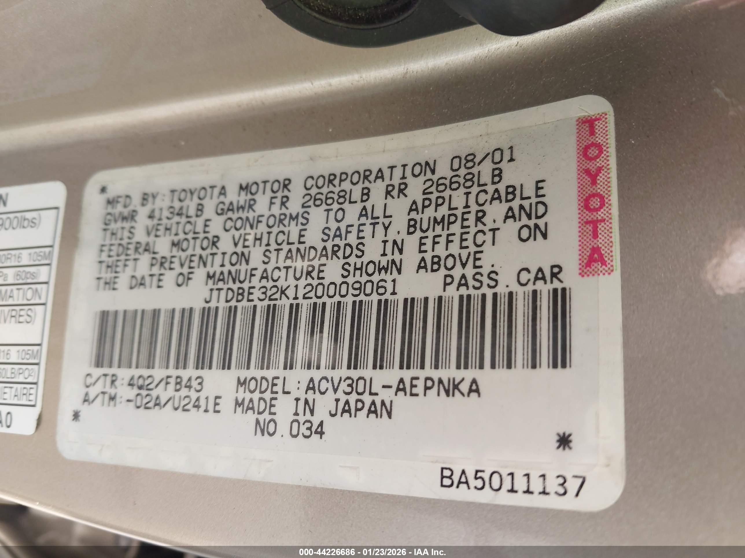 TOYOTA CAMRY image 9
