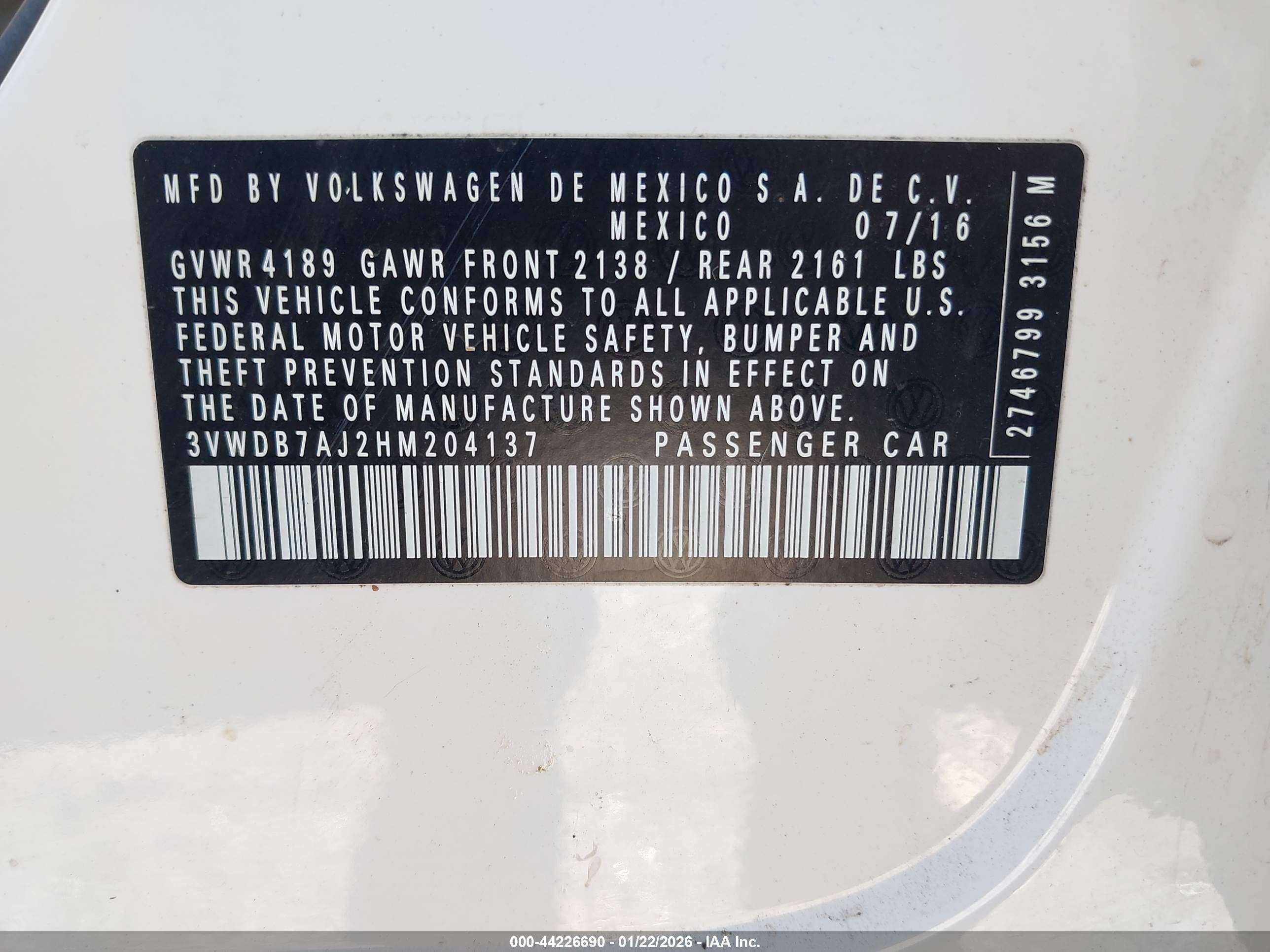 VOLKSWAGEN JETTA image 9