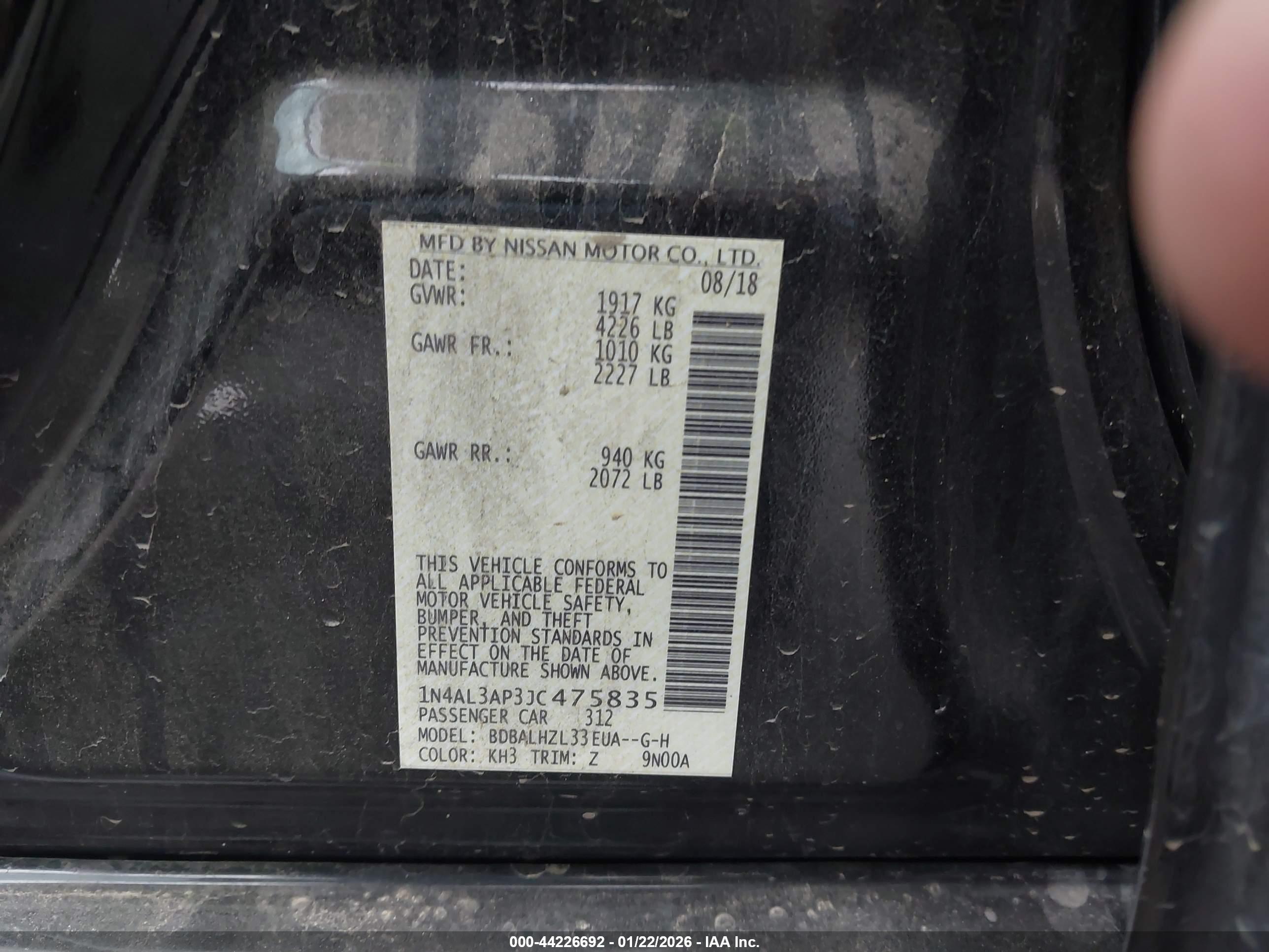 NISSAN ALTIMA image 9