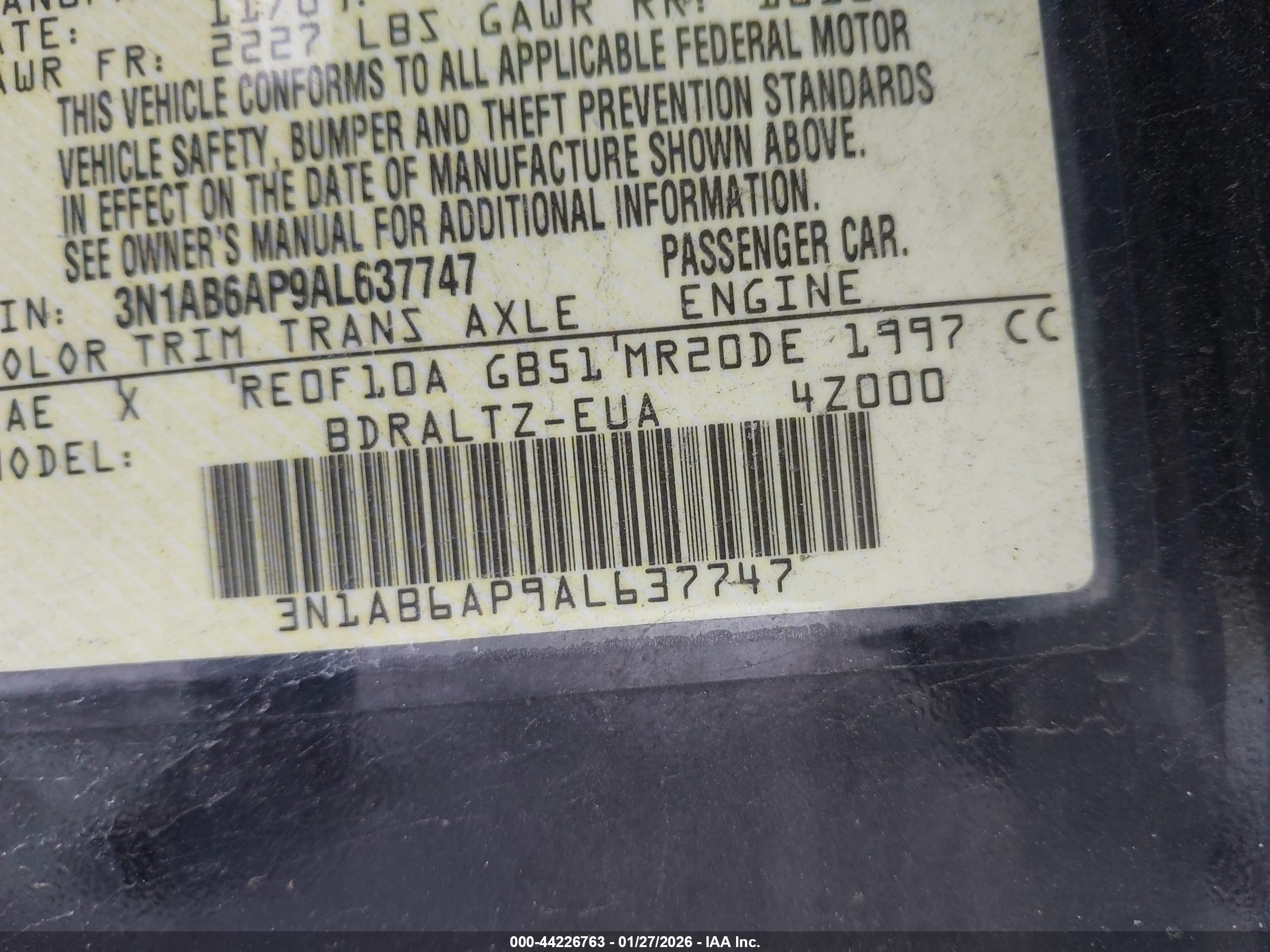 NISSAN SENTRA image 9
