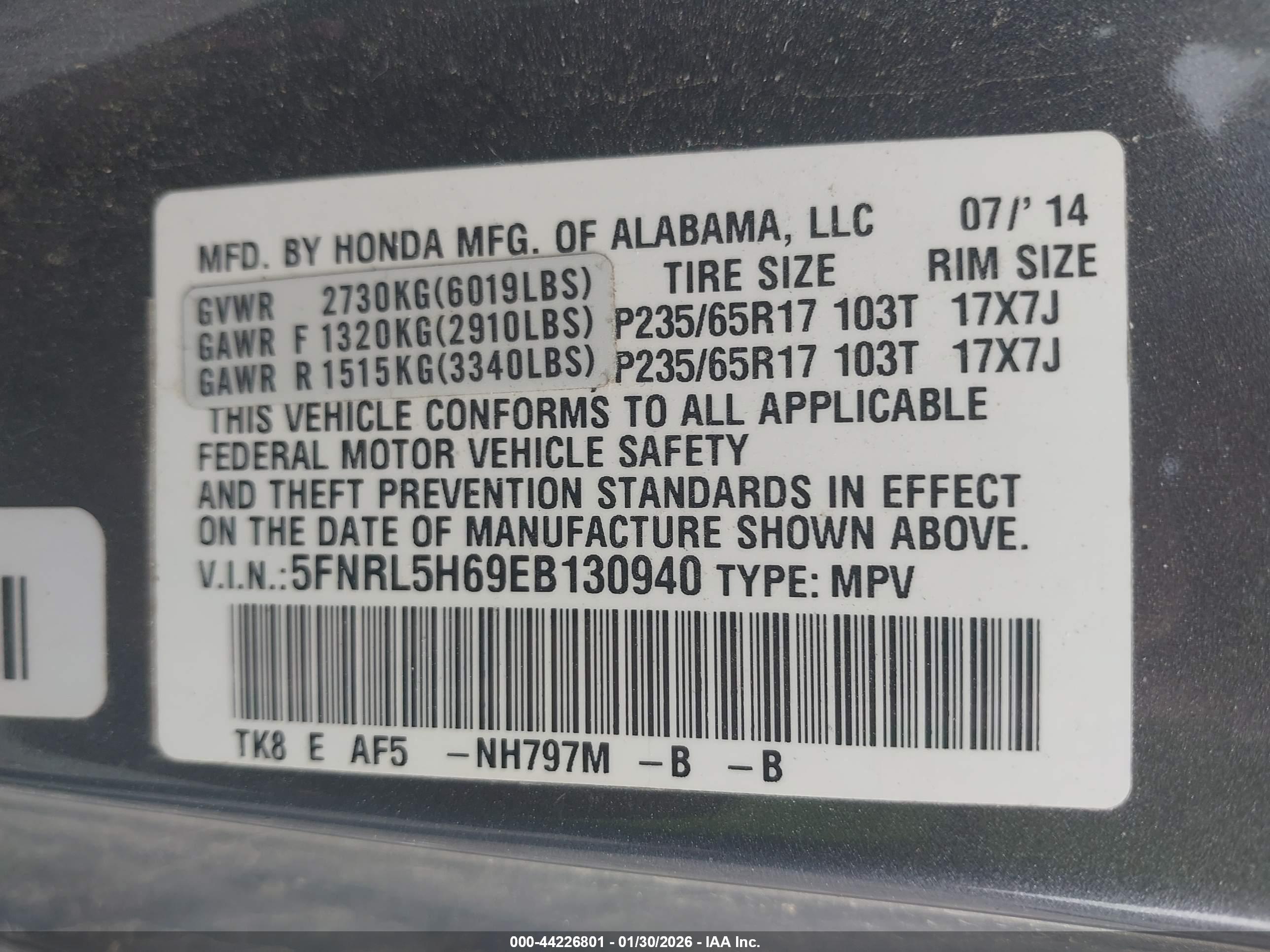 HONDA ODYSSEY image 9