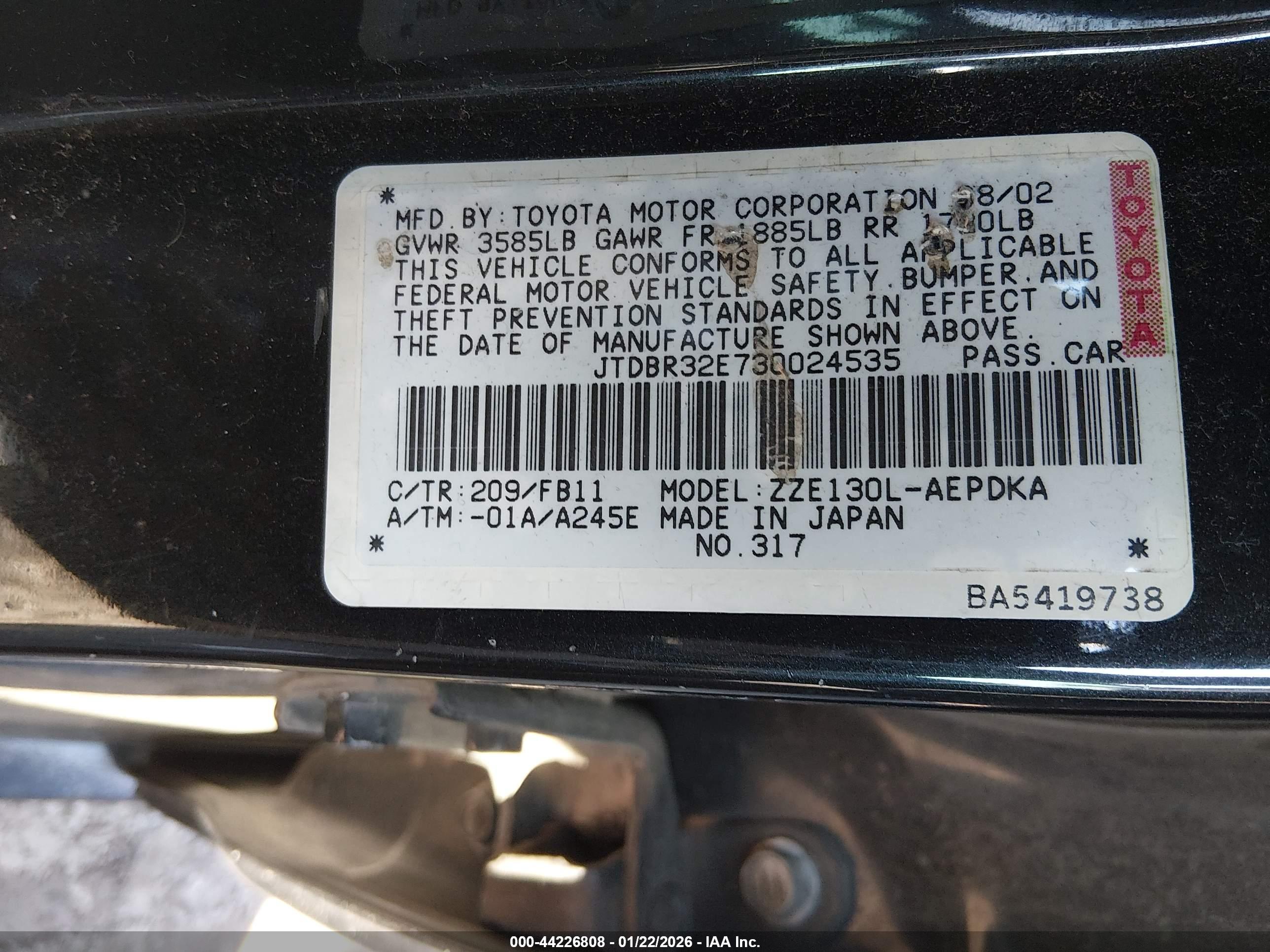 TOYOTA COROLLA image 9