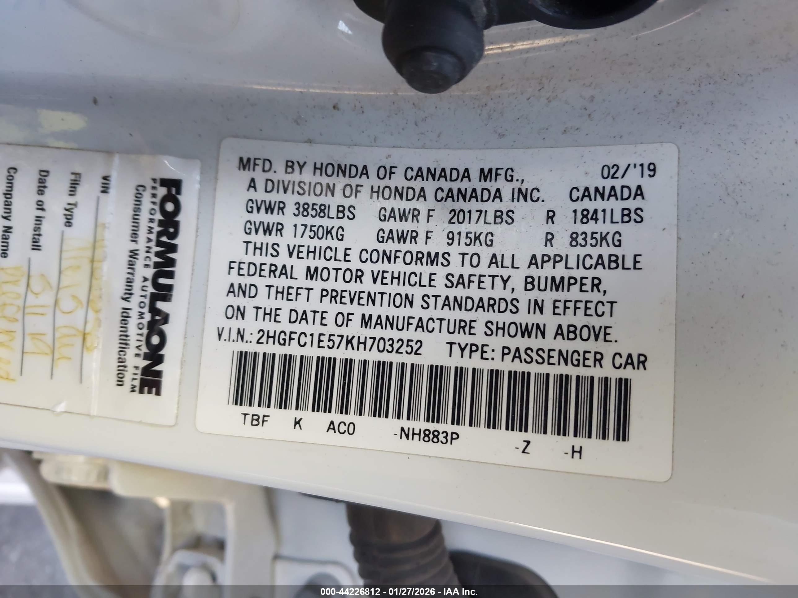 HONDA CIVIC image 9