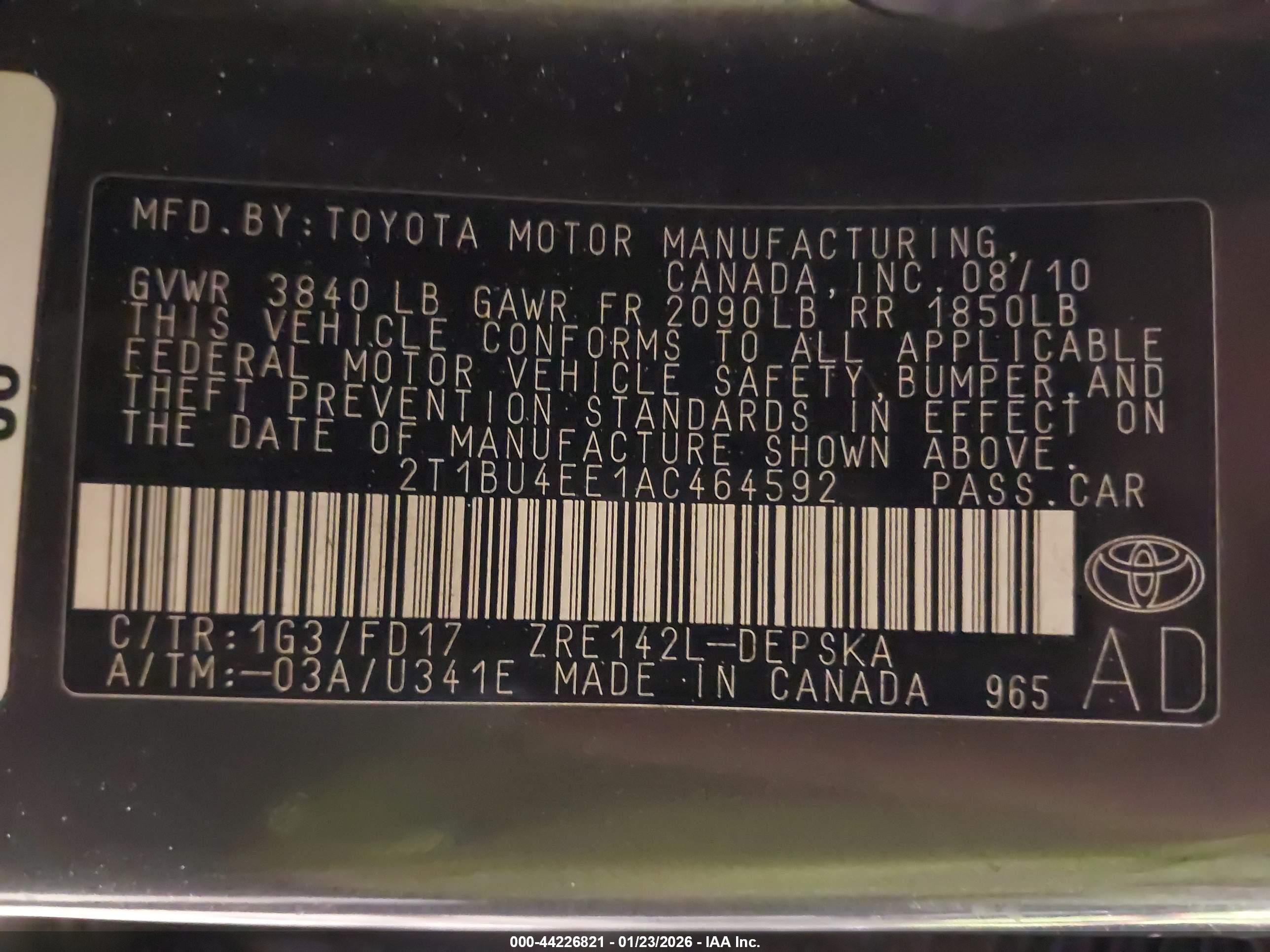 TOYOTA COROLLA image 9