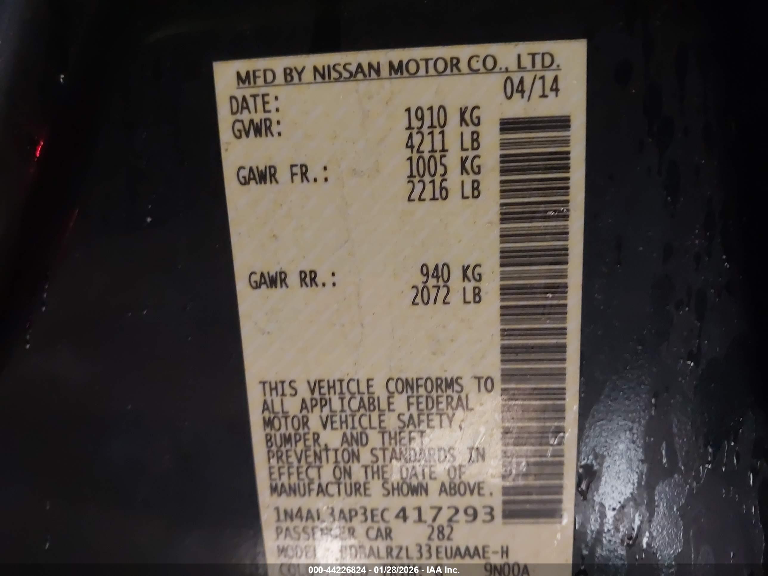 NISSAN ALTIMA image 9