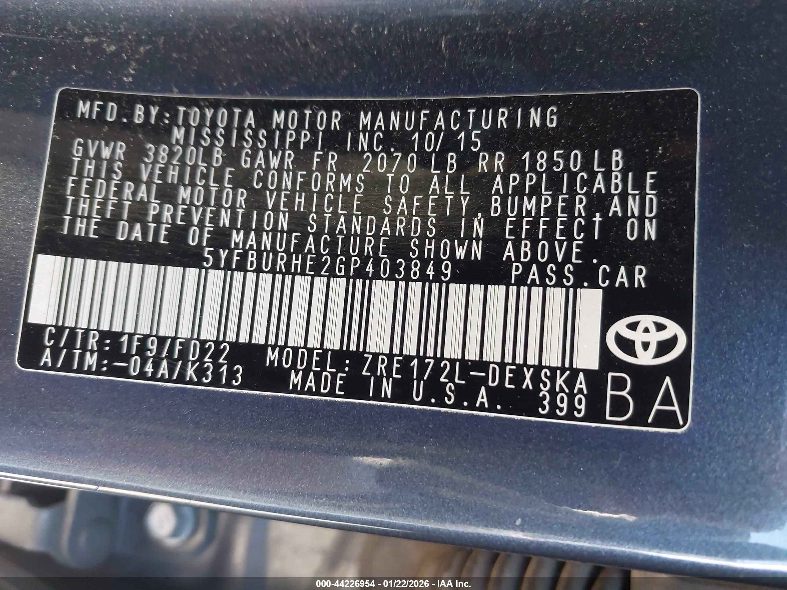 TOYOTA COROLLA image 9