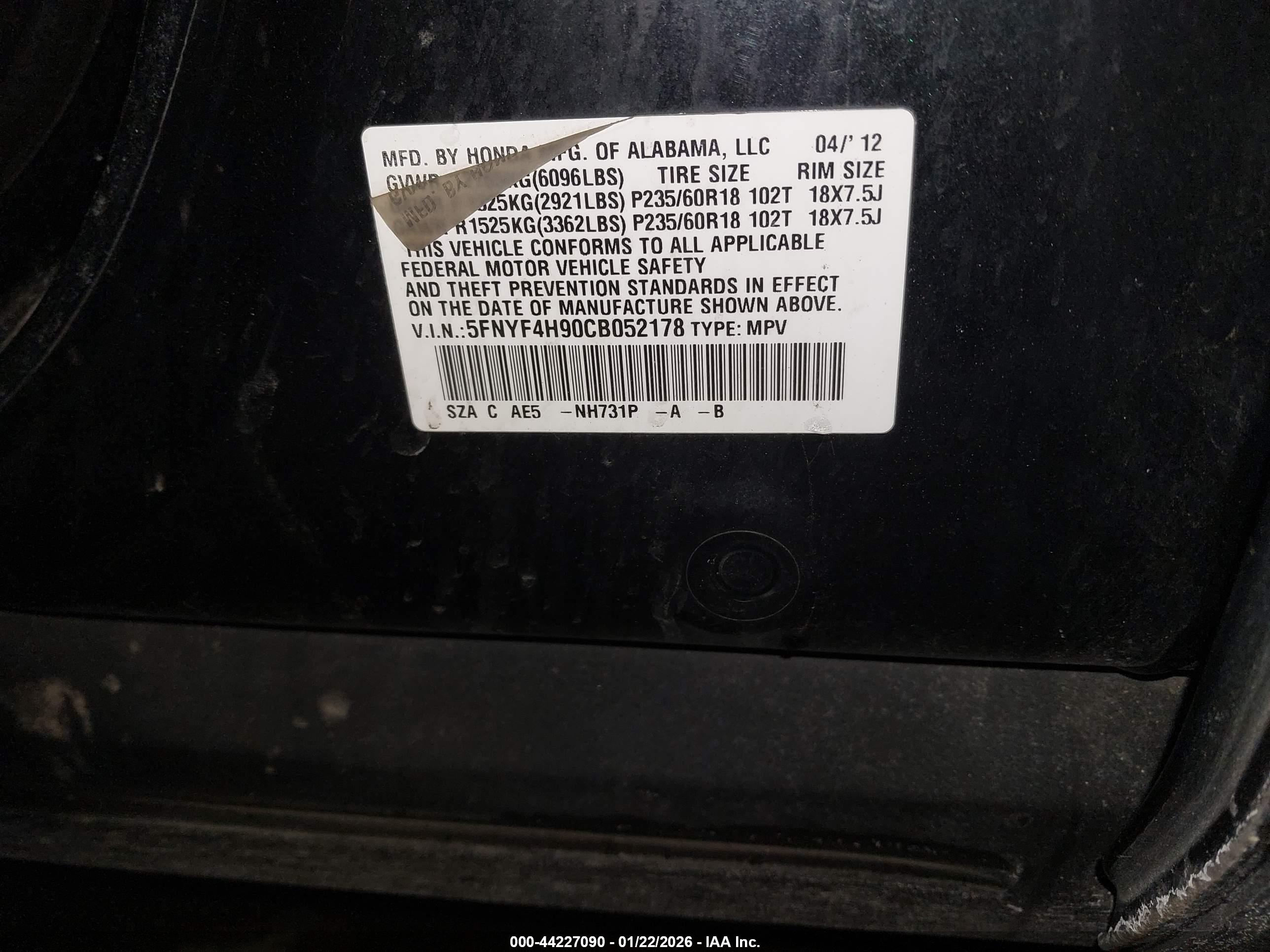 HONDA PILOT image 9