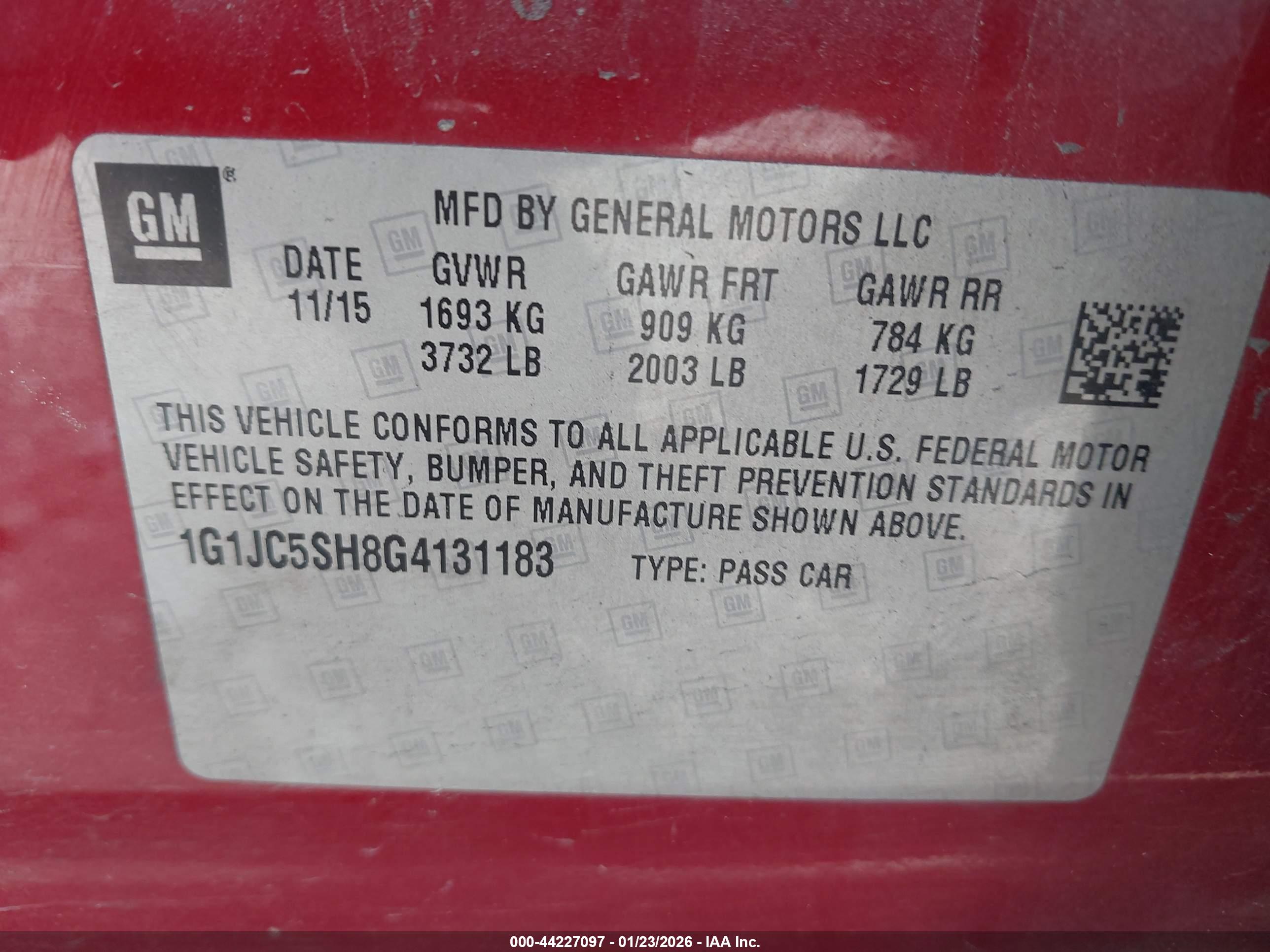 CHEVROLET SONIC image 9