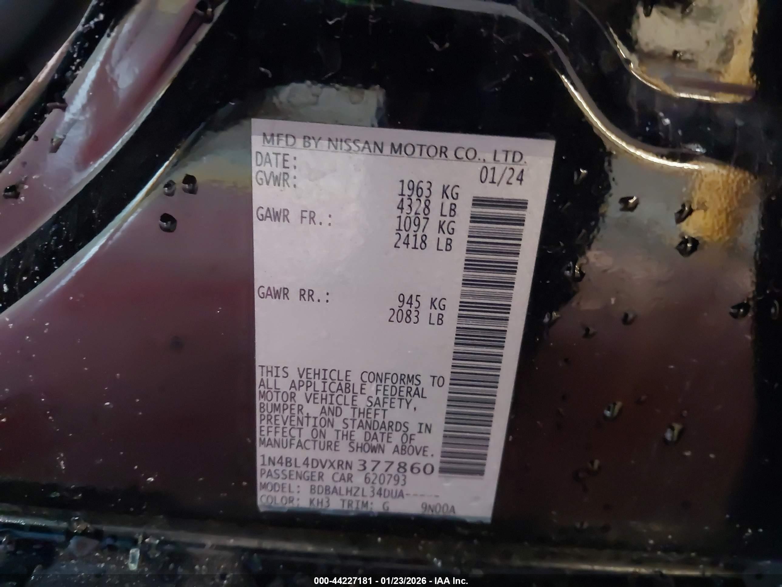 NISSAN ALTIMA image 9