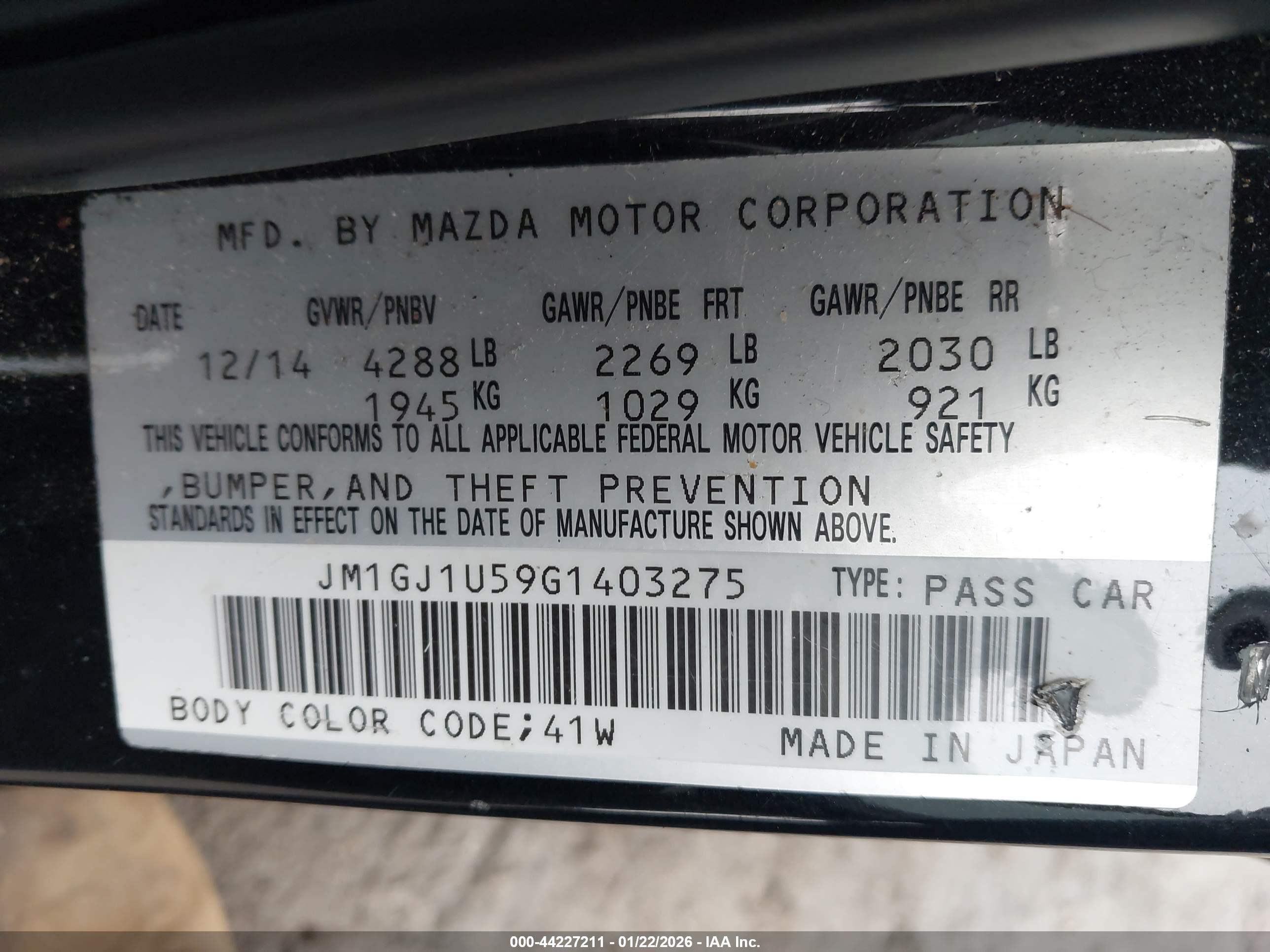 MAZDA MAZDA6 image 9