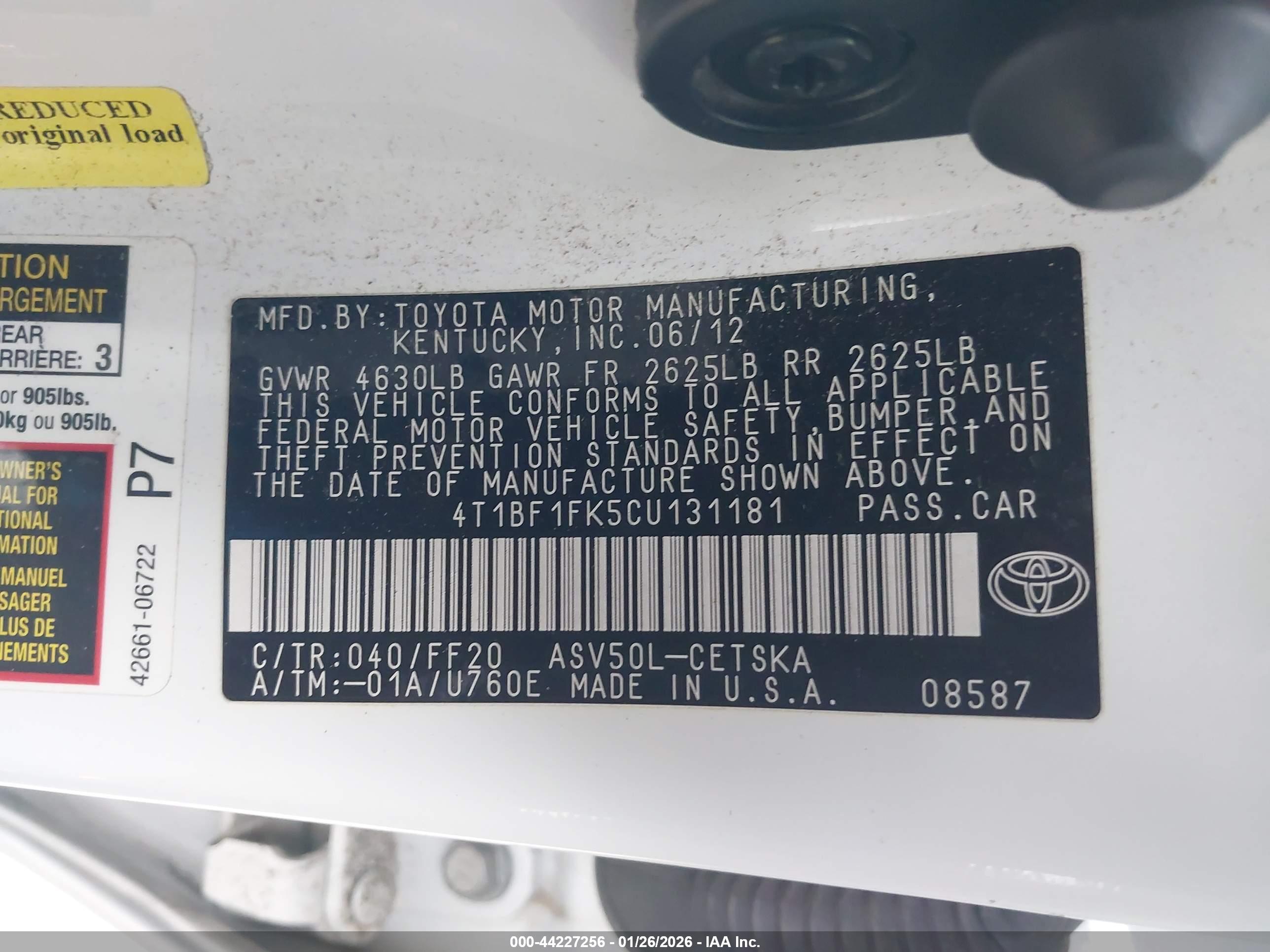 TOYOTA CAMRY image 9