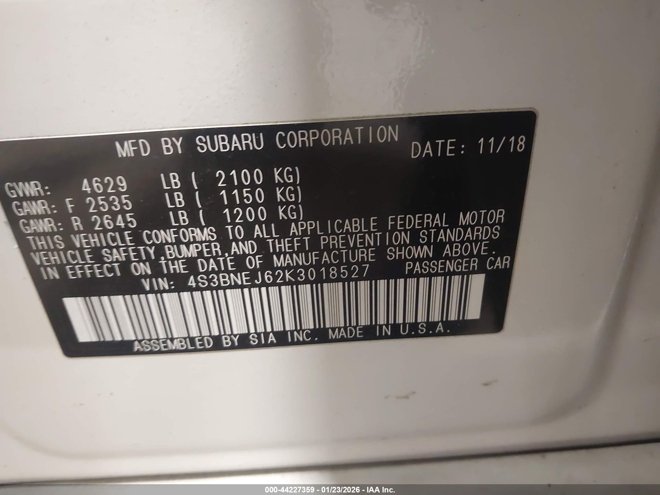 SUBARU LEGACY image 9