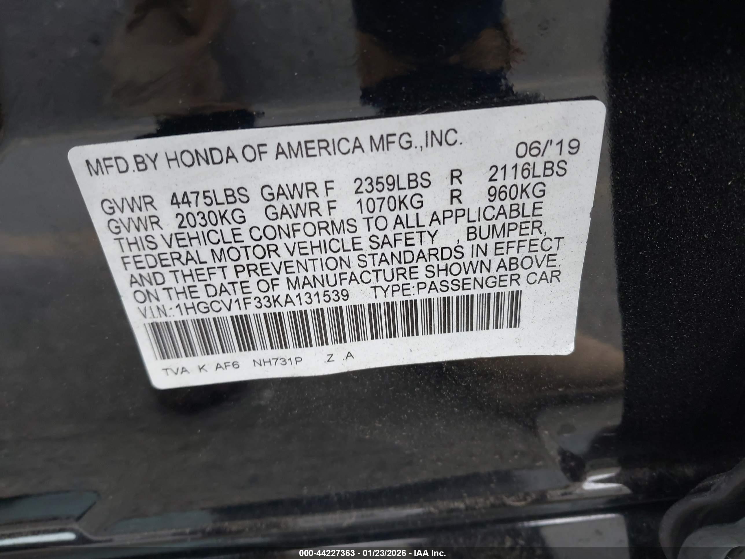 HONDA ACCORD image 9