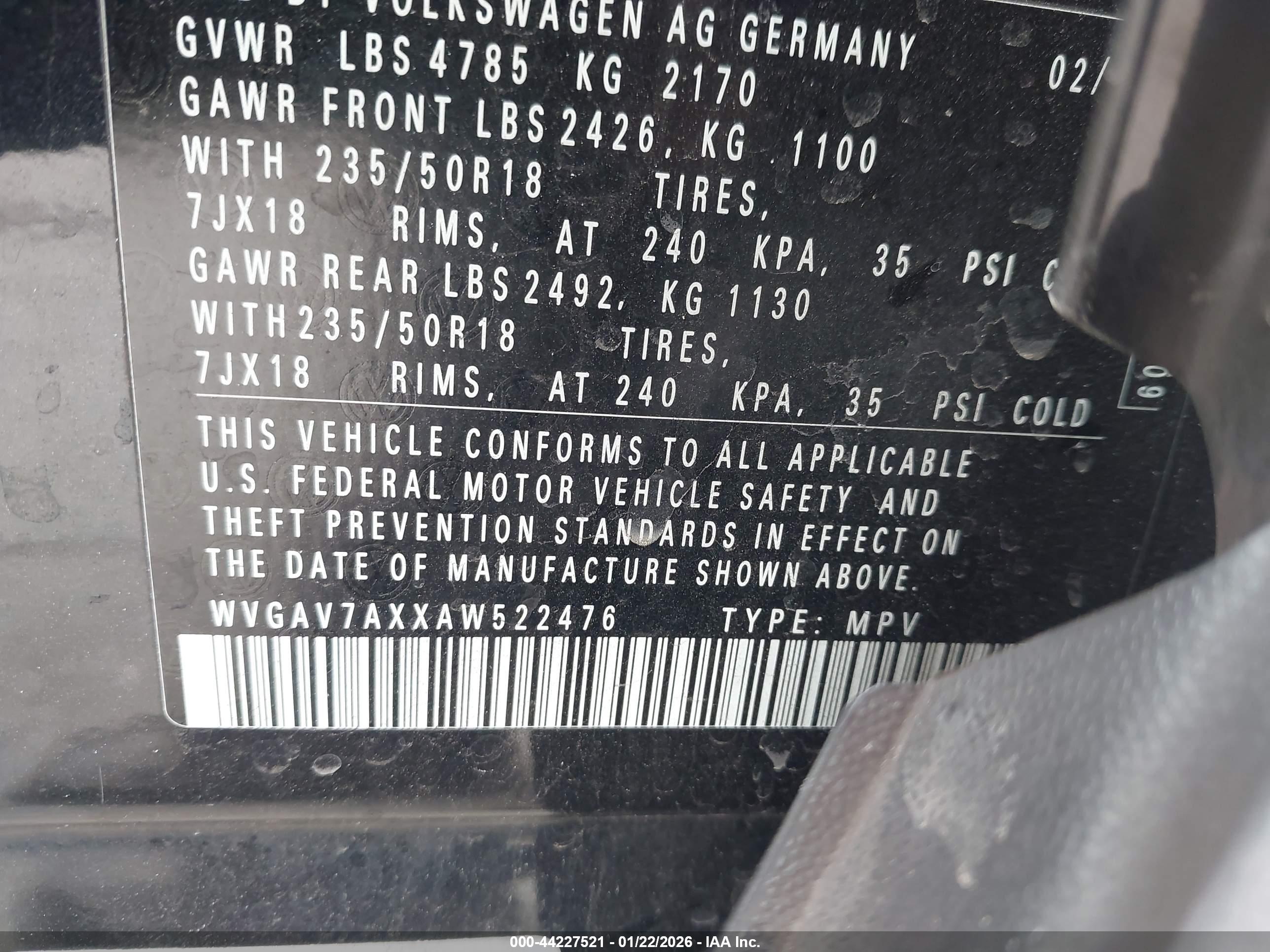 VOLKSWAGEN TIGUAN image 9