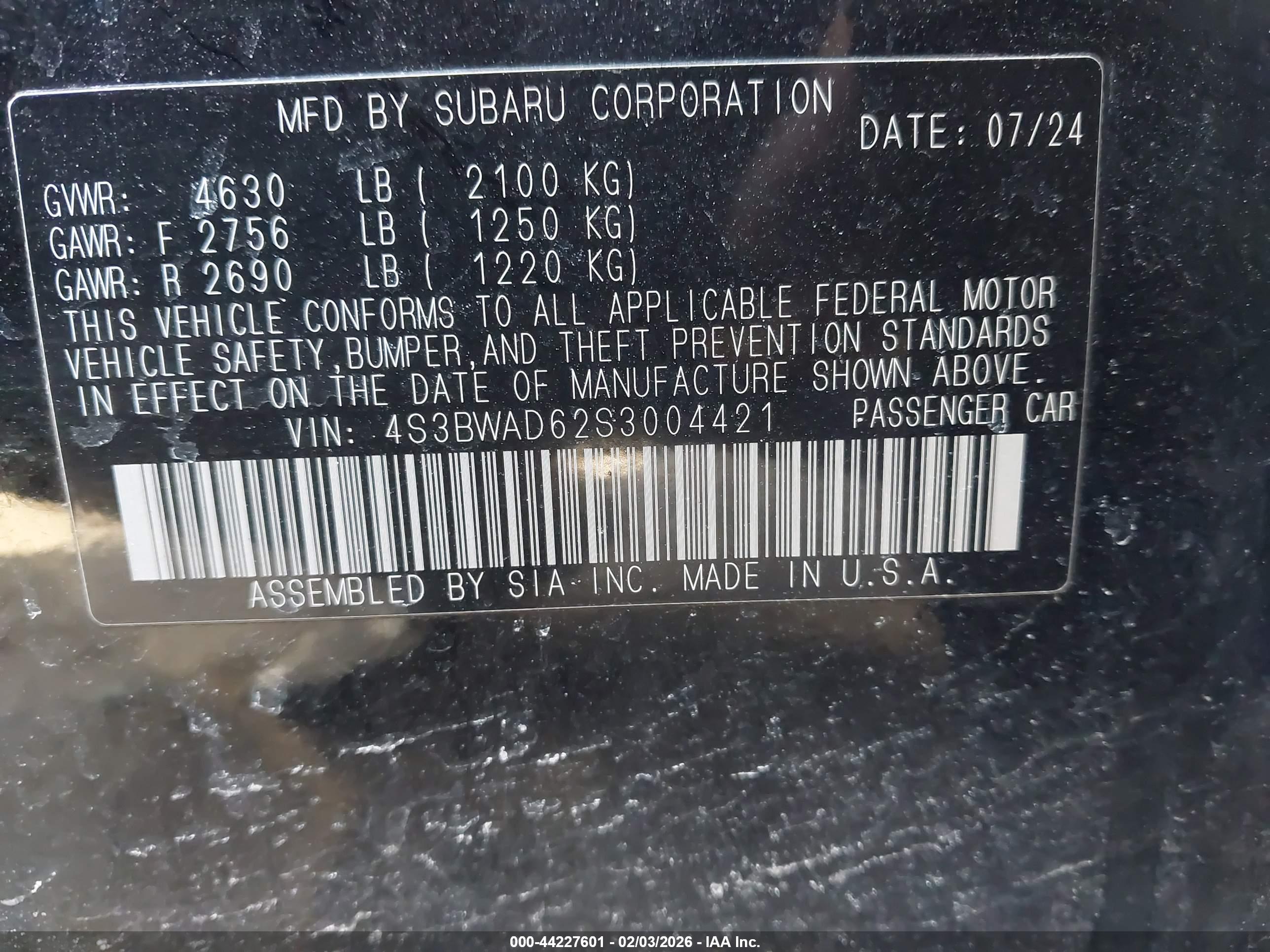 SUBARU LEGACY image 9