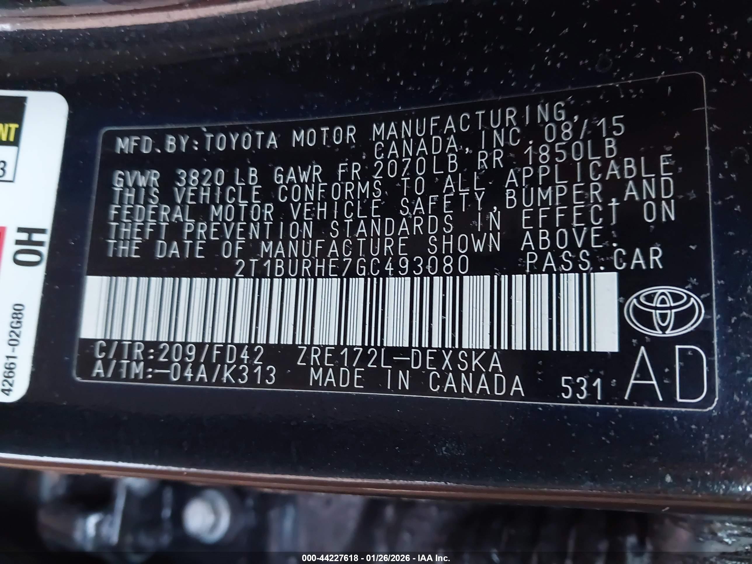 TOYOTA COROLLA image 9