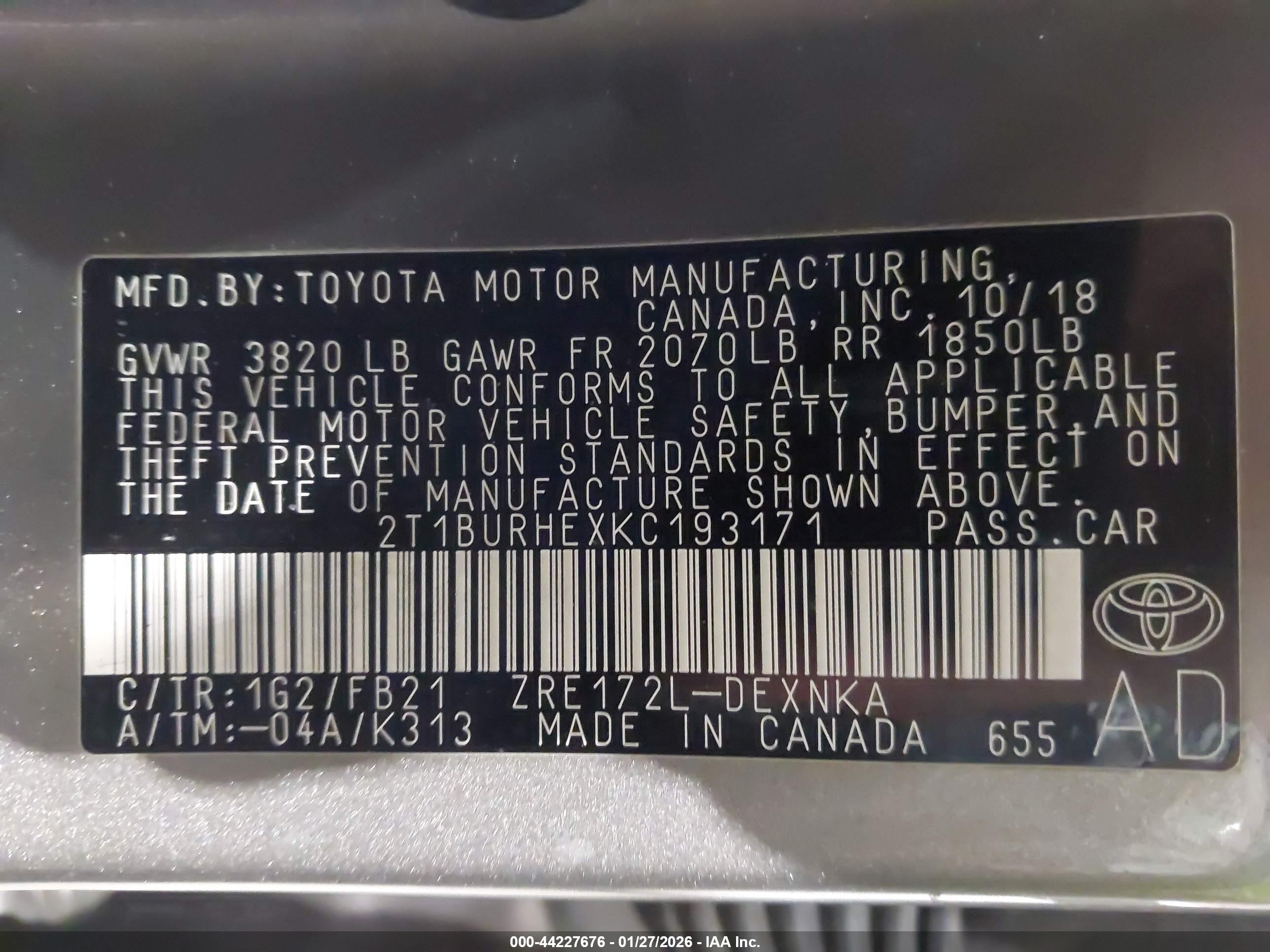TOYOTA COROLLA image 9