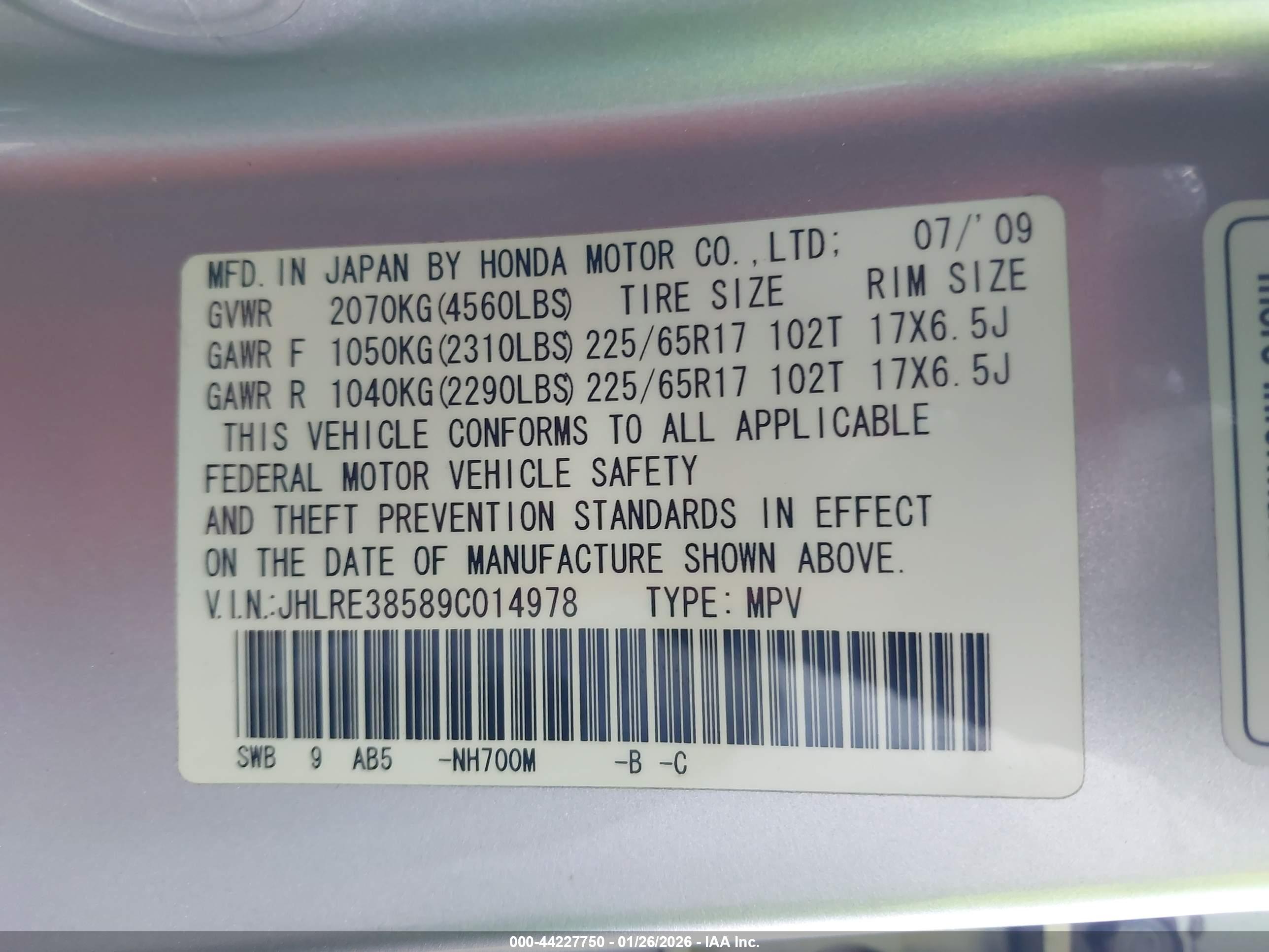 HONDA CR-V image 9