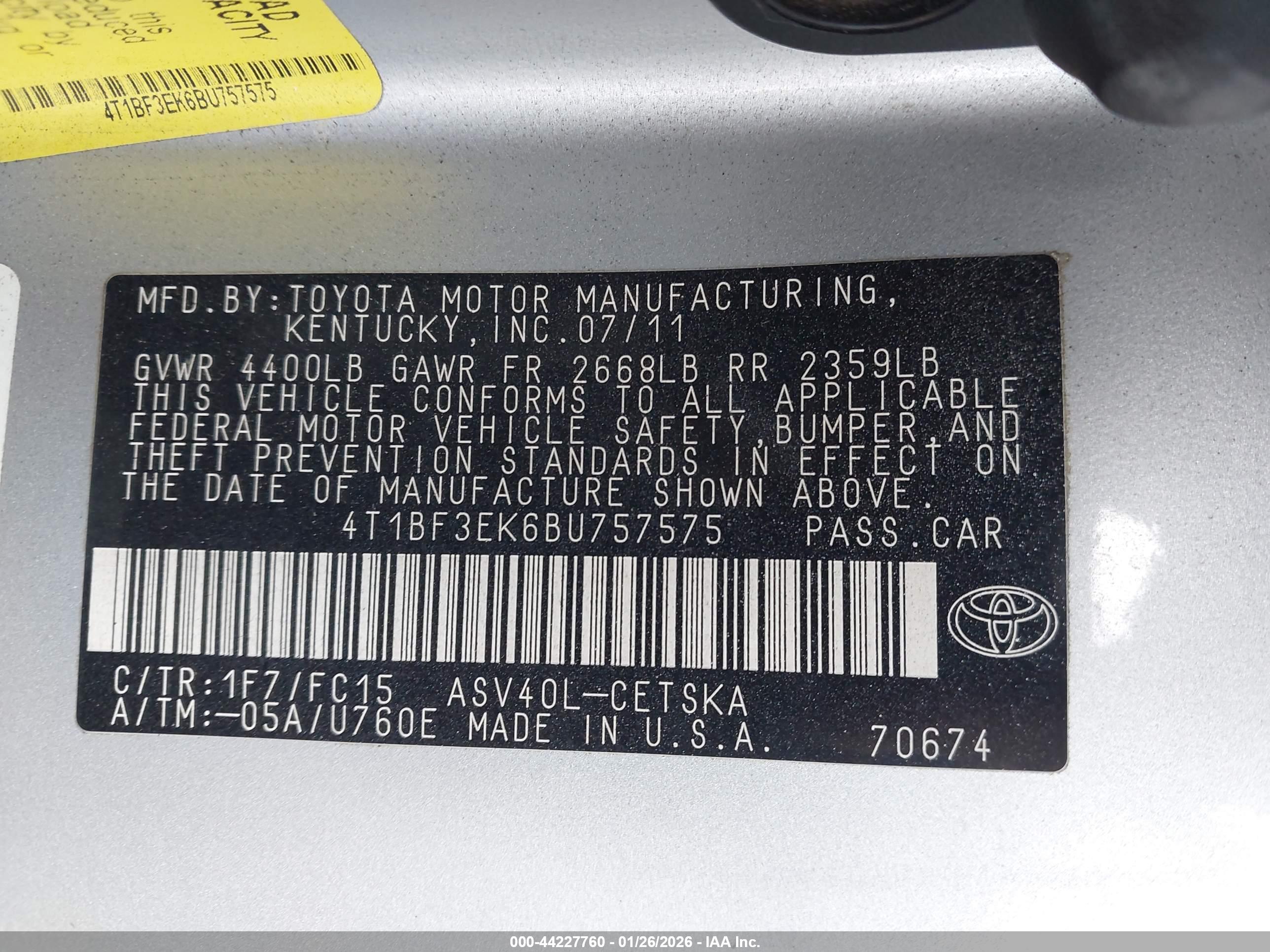 TOYOTA CAMRY image 9