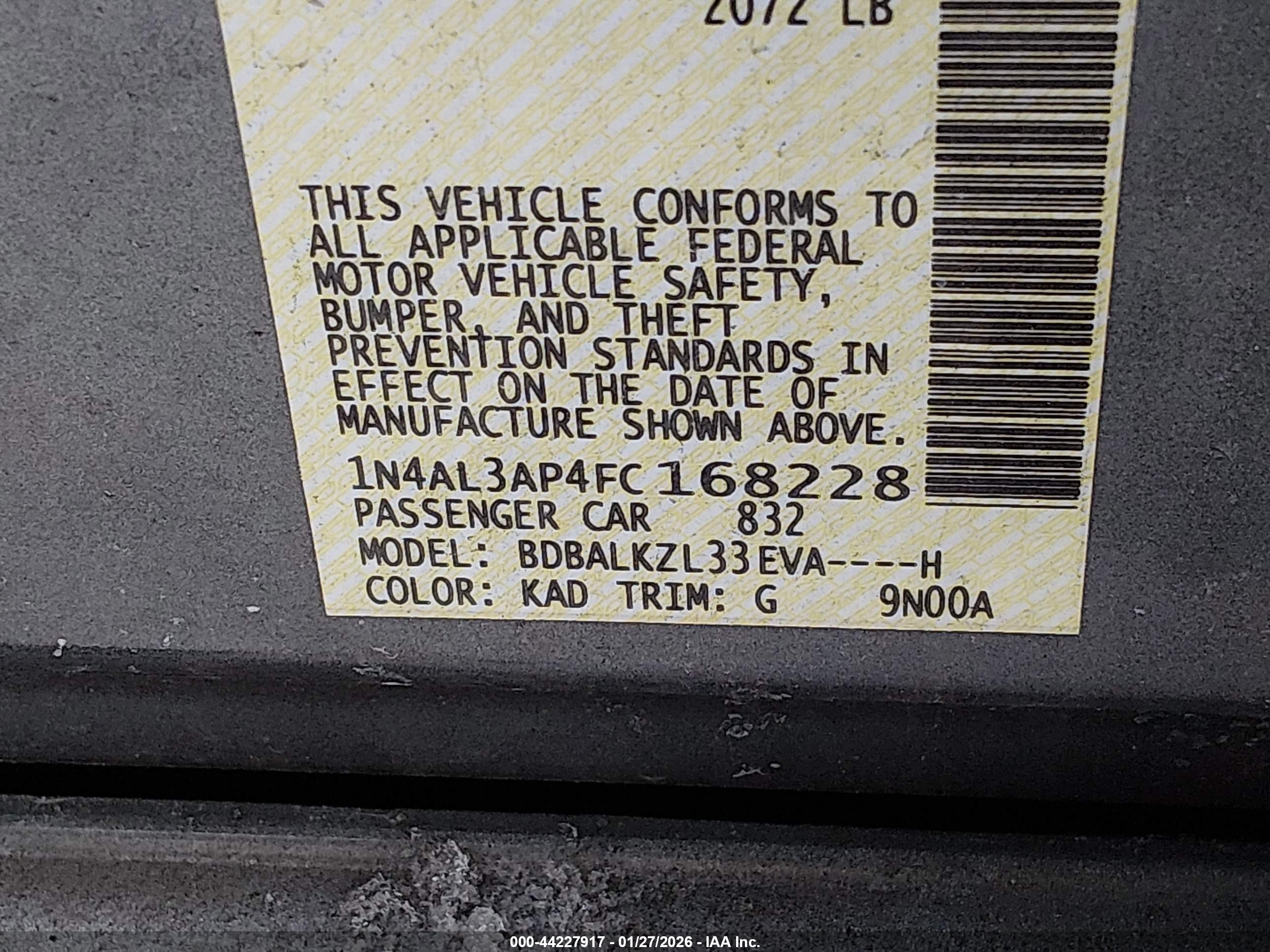NISSAN ALTIMA image 9