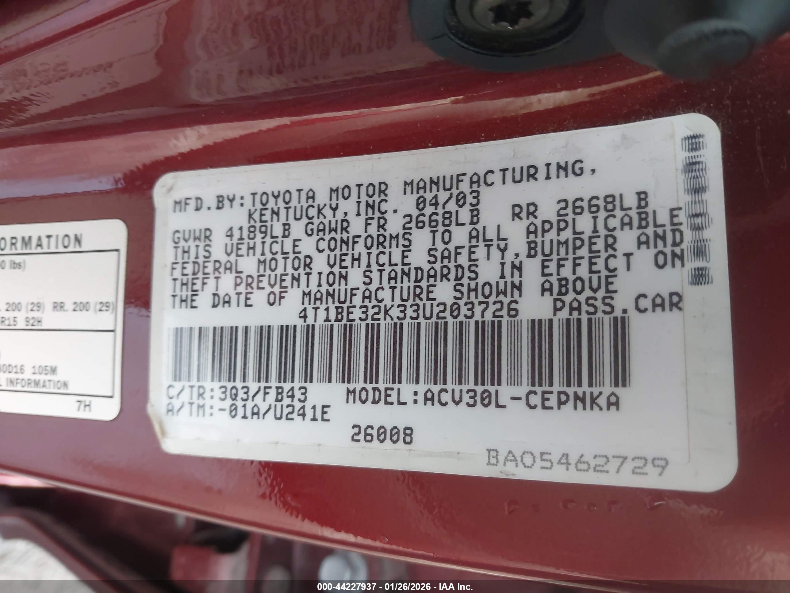 TOYOTA CAMRY image 9