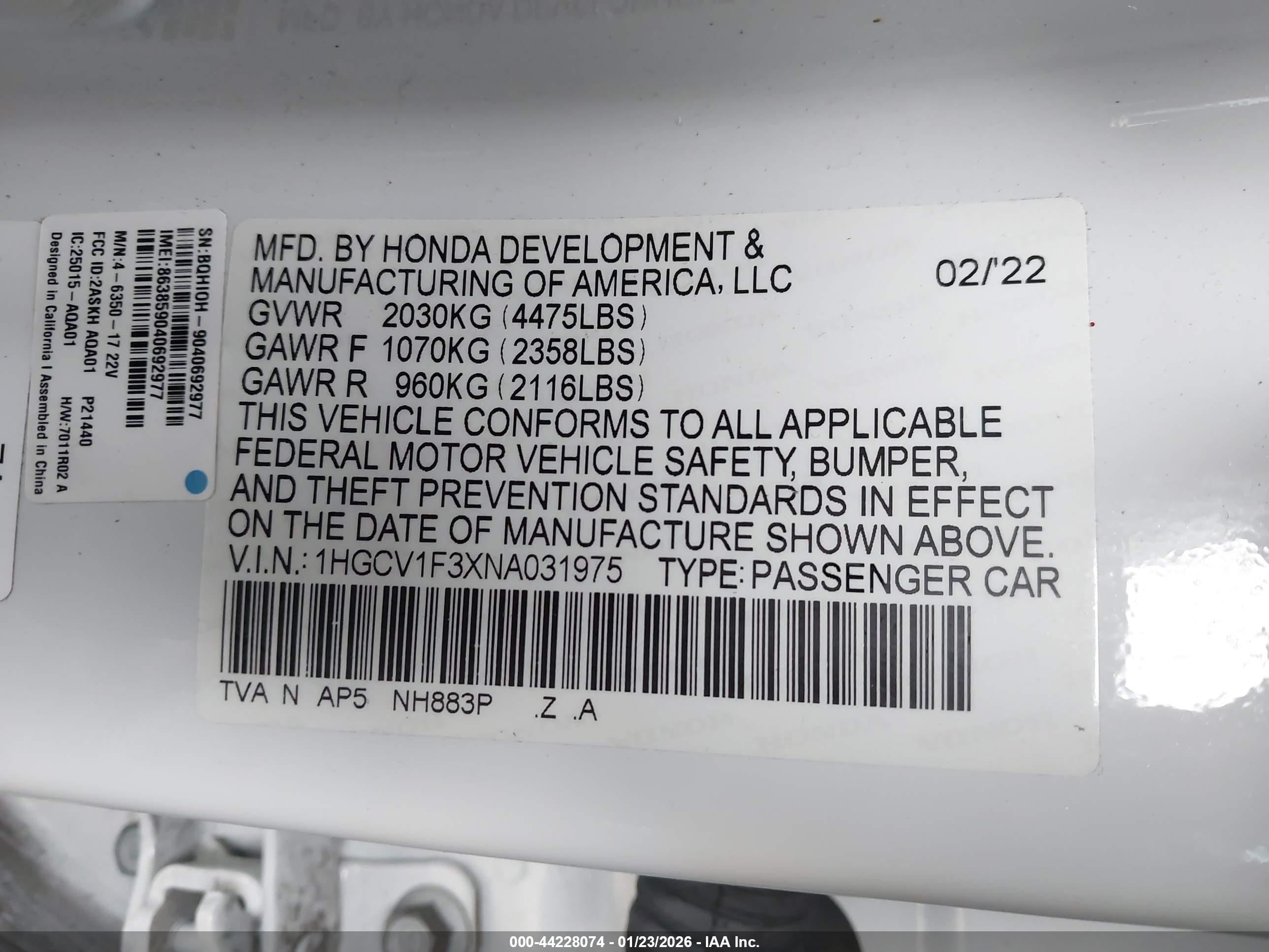 HONDA ACCORD image 9