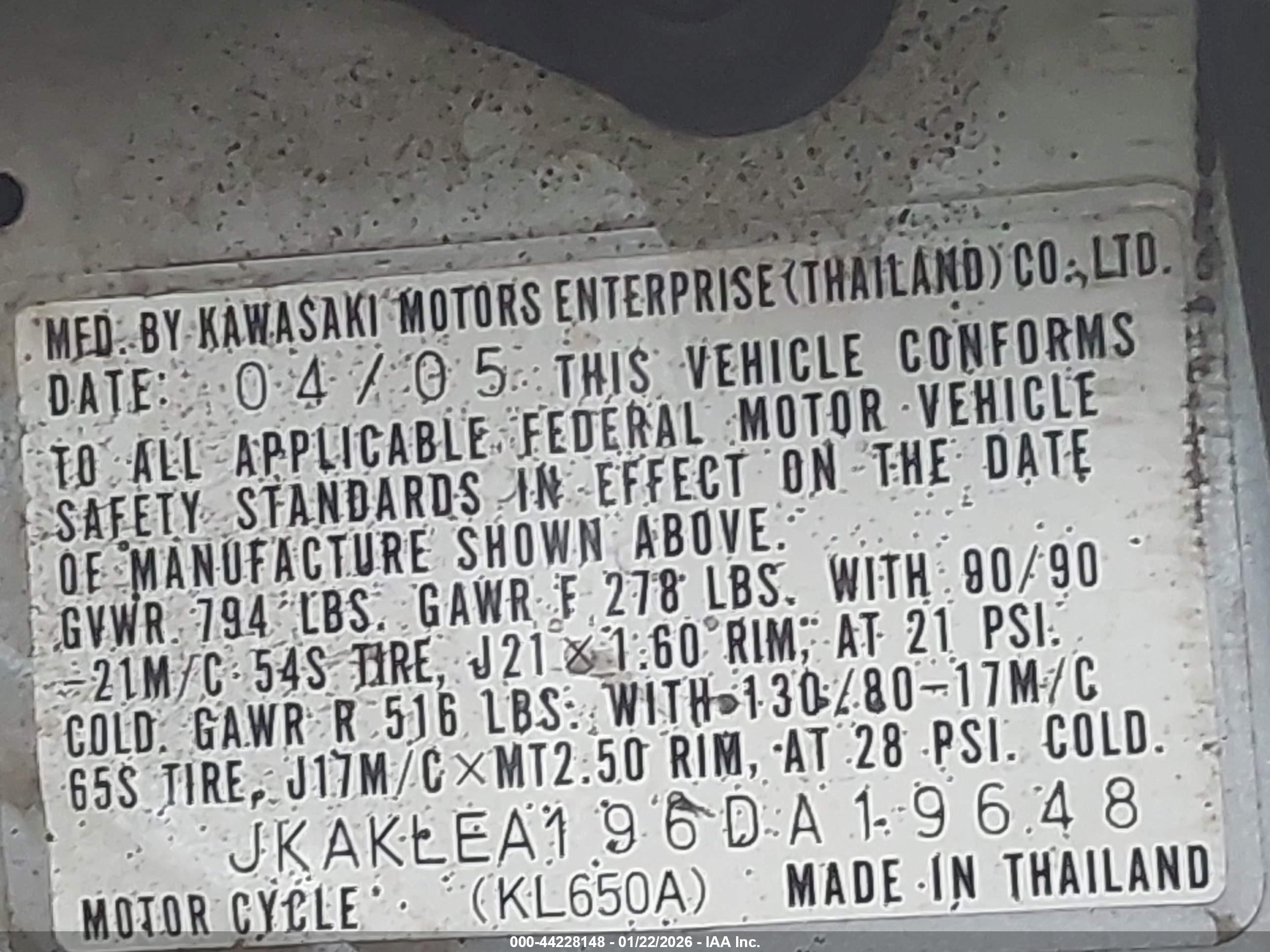 KAWASAKI KL650 image 10