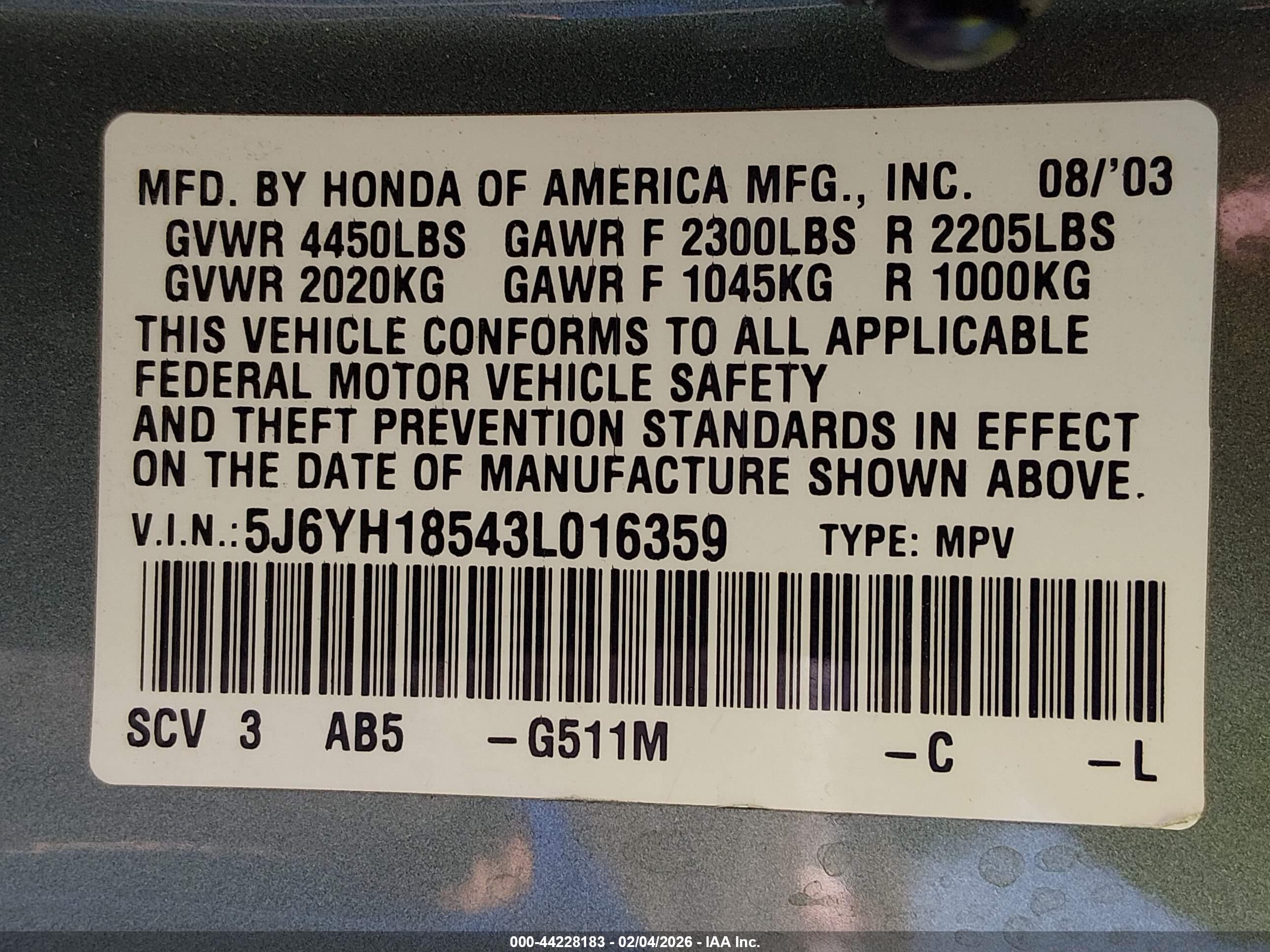 HONDA ELEMENT image 9