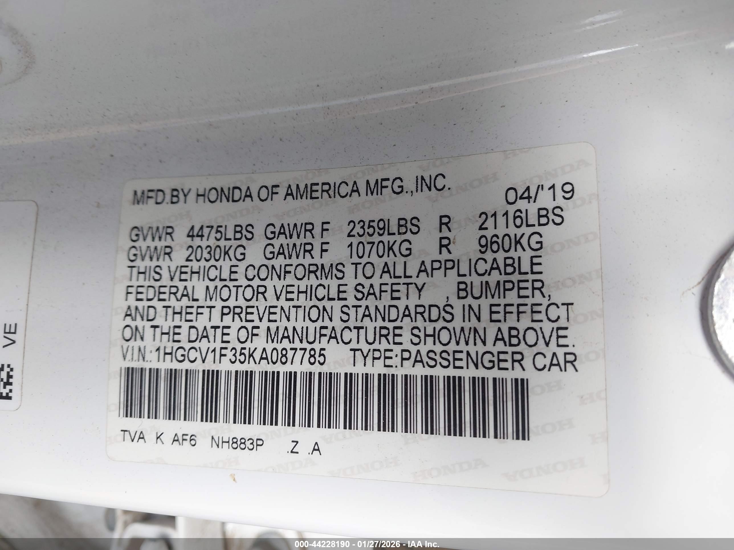 HONDA ACCORD image 9