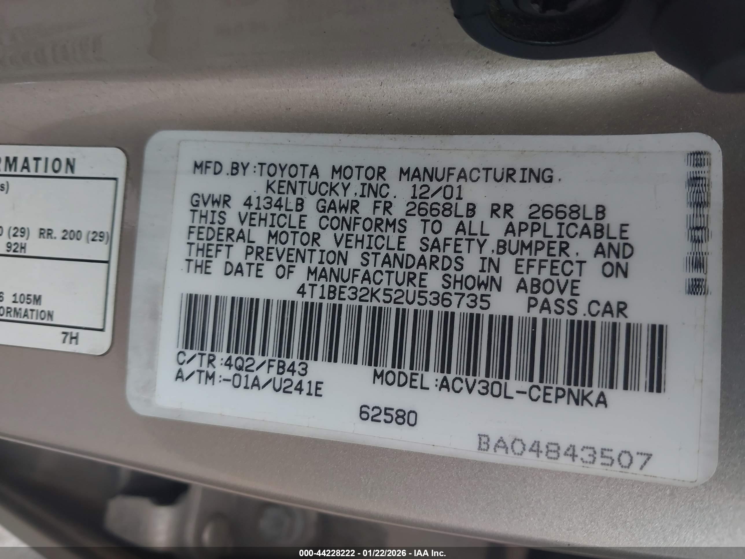 TOYOTA CAMRY image 9