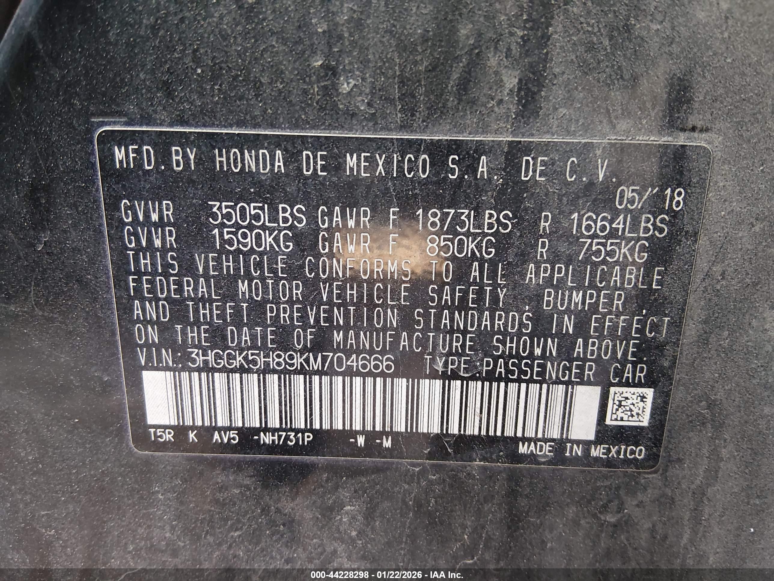 HONDA FIT image 9