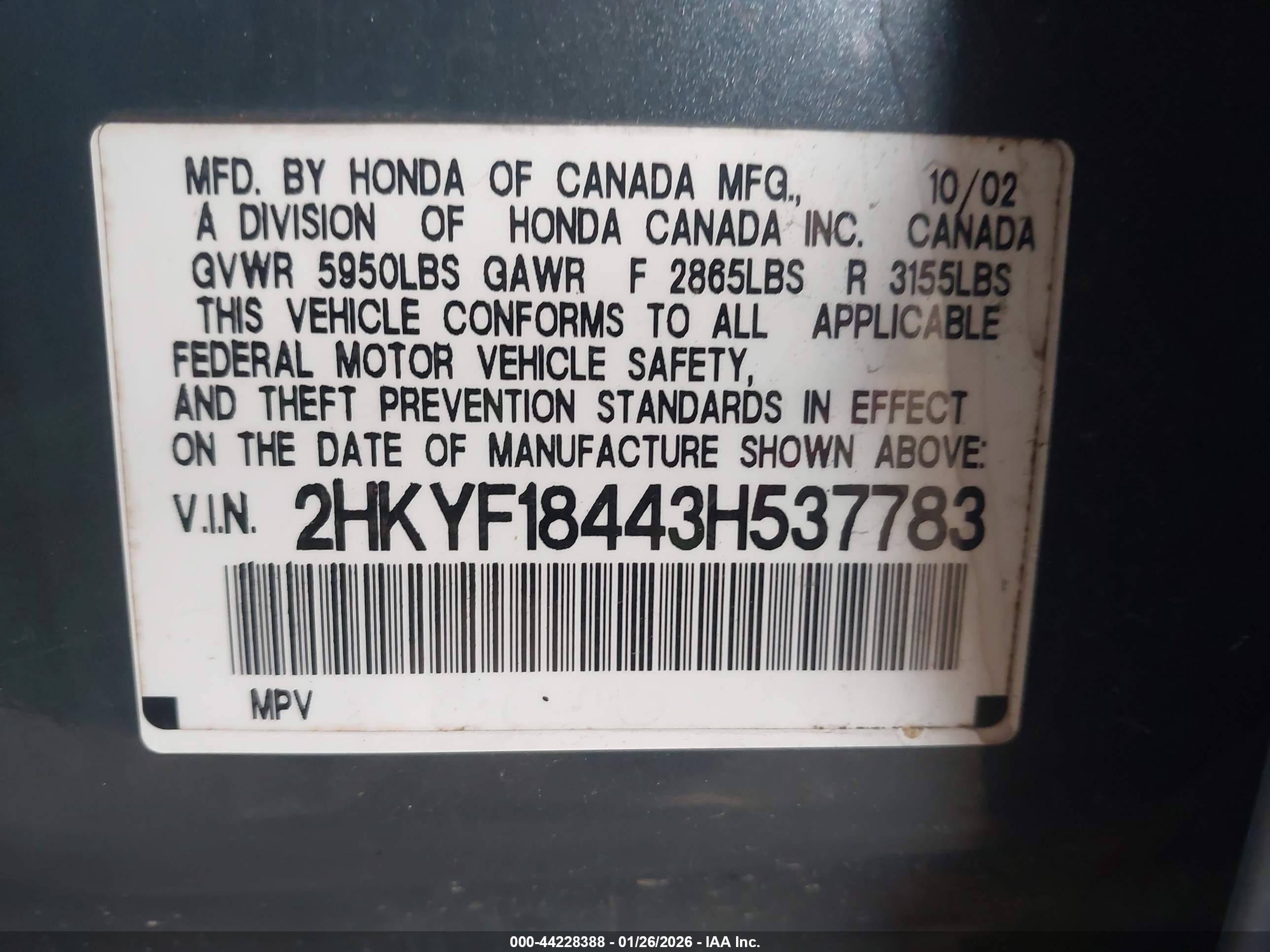 HONDA PILOT image 9