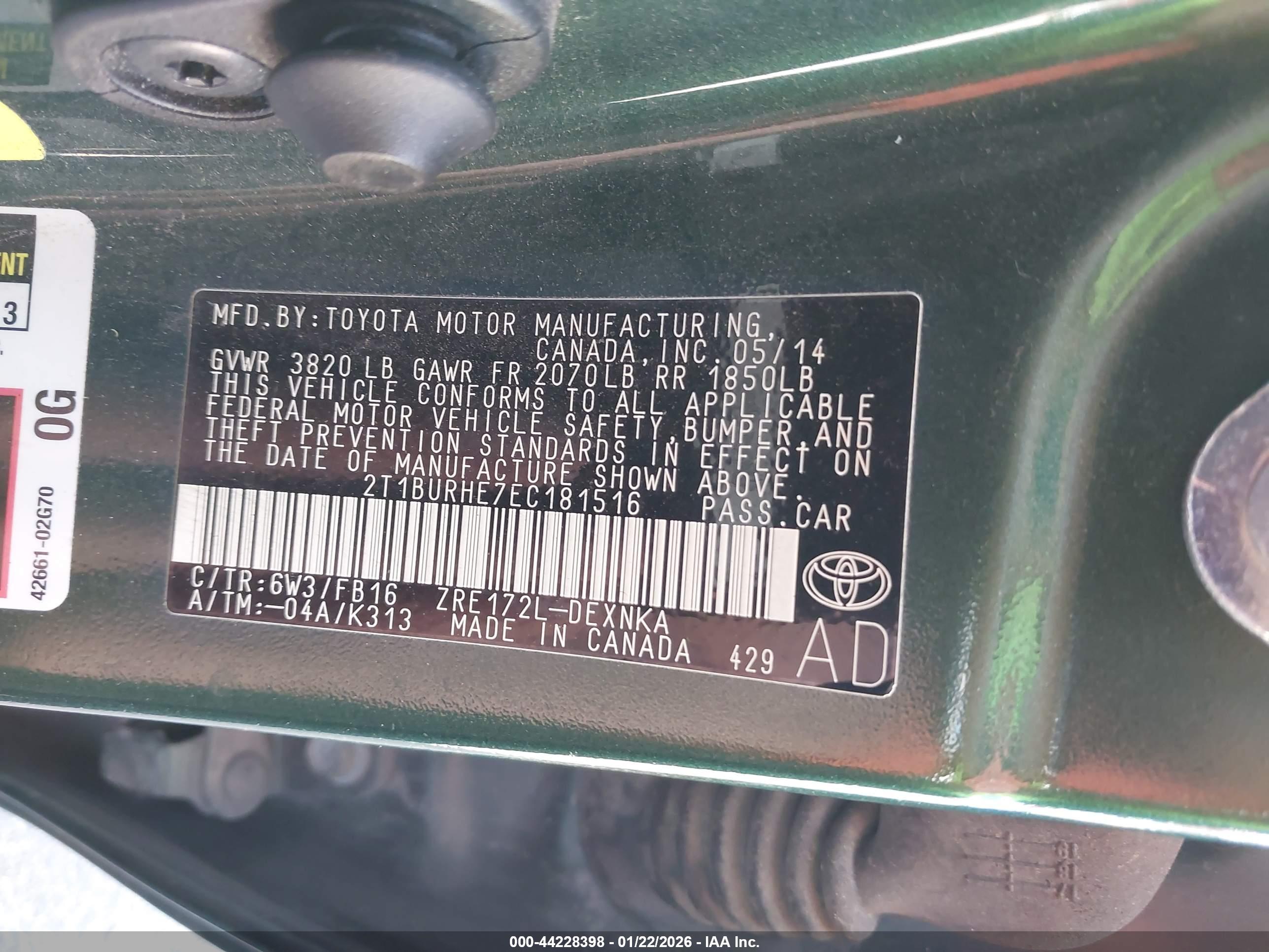 TOYOTA COROLLA image 9