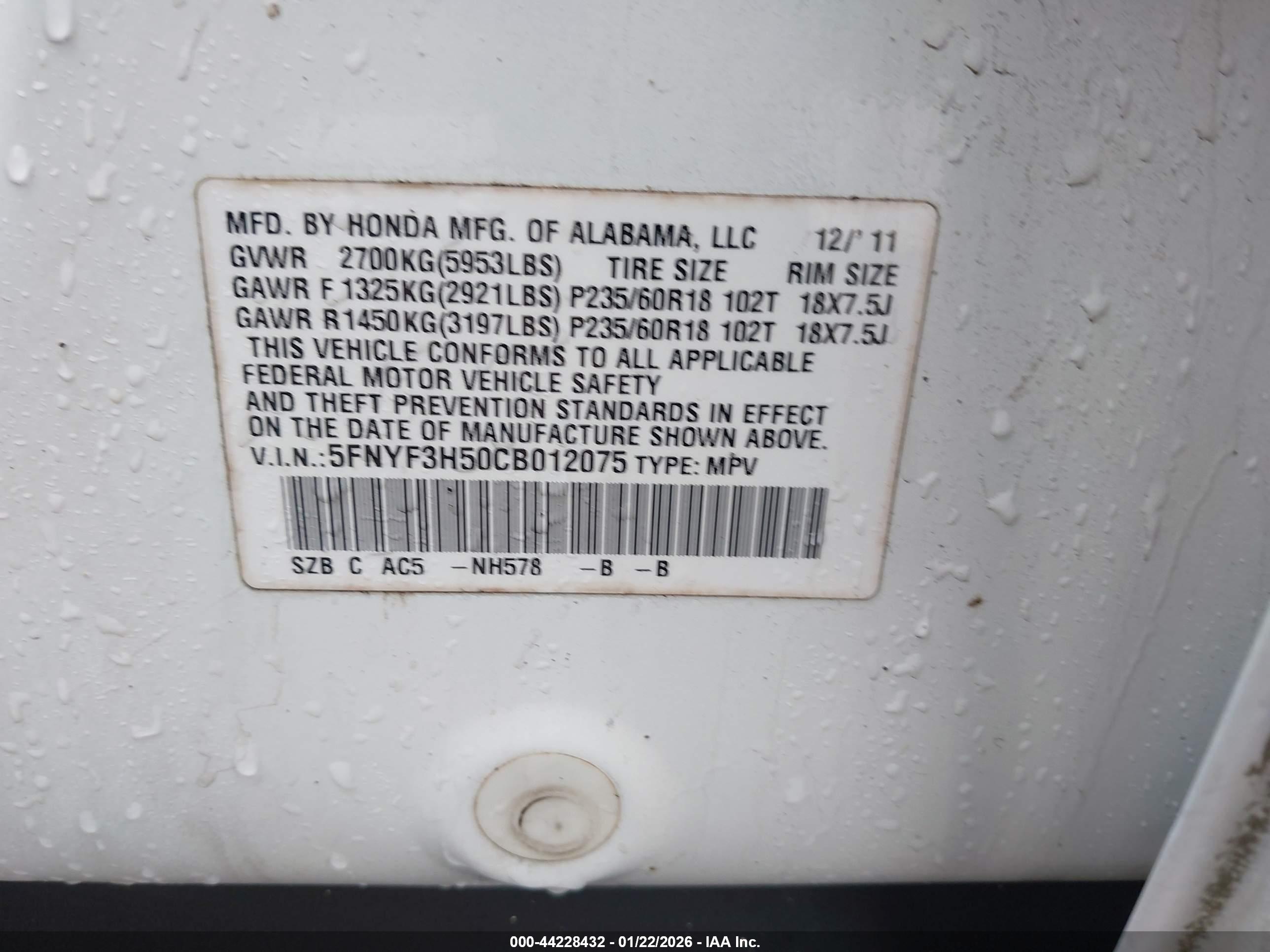 HONDA PILOT image 9