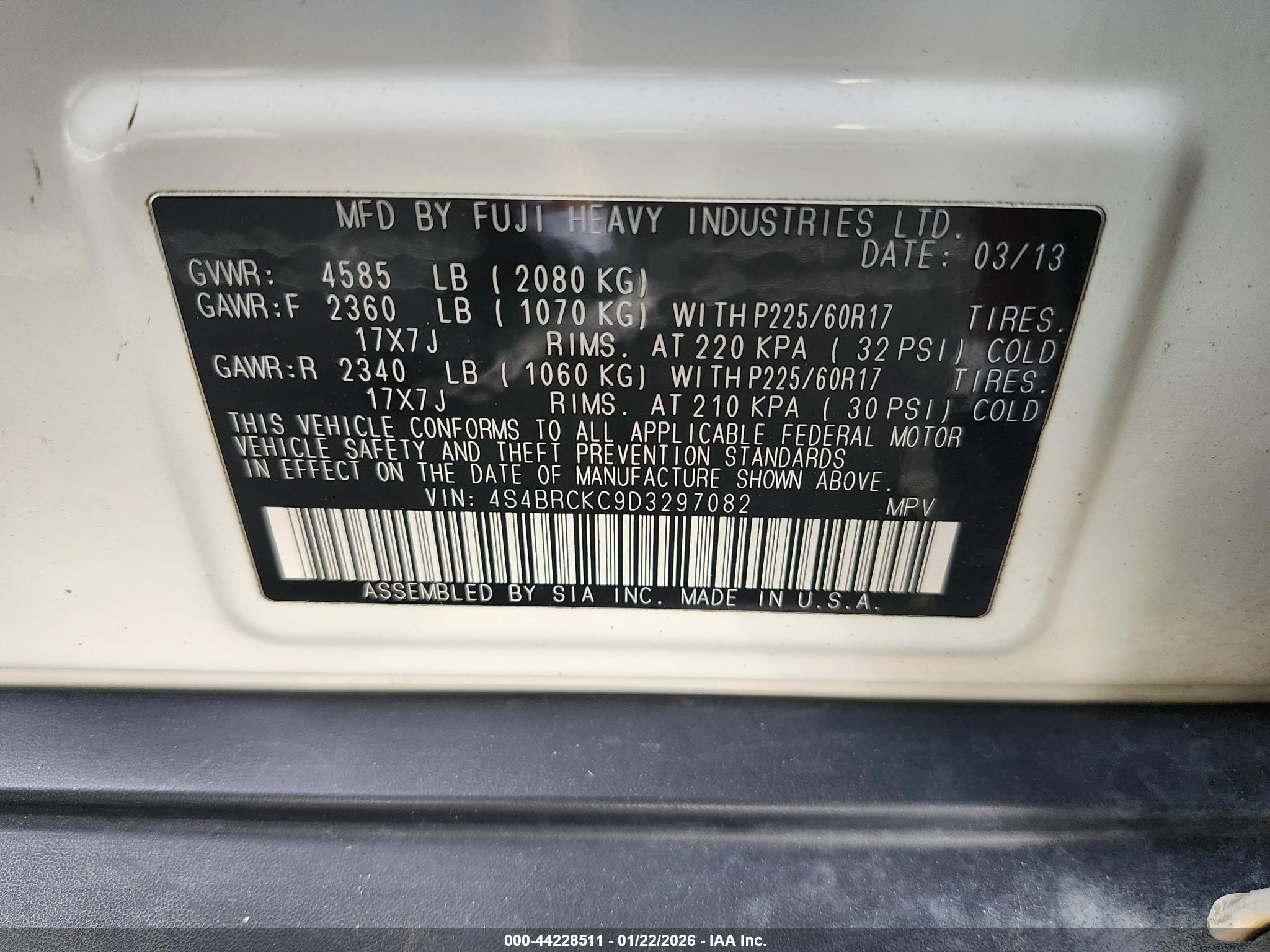 SUBARU OUTBACK image 9