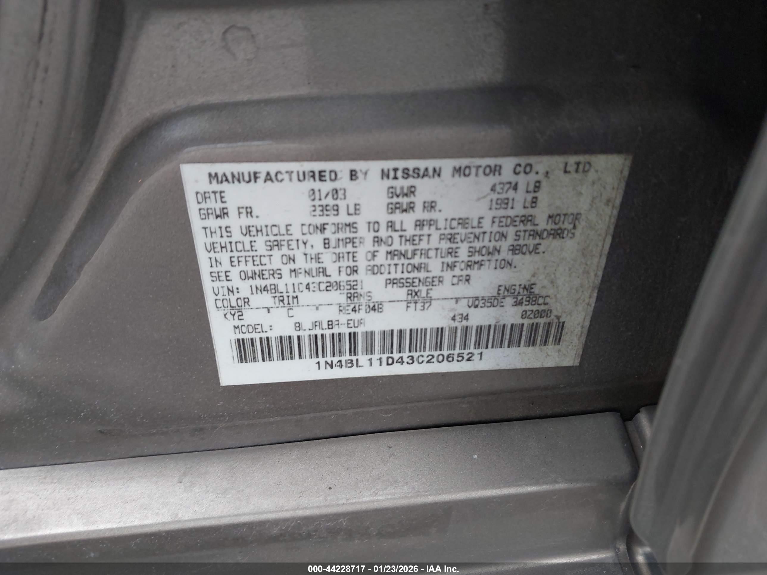 NISSAN ALTIMA image 9