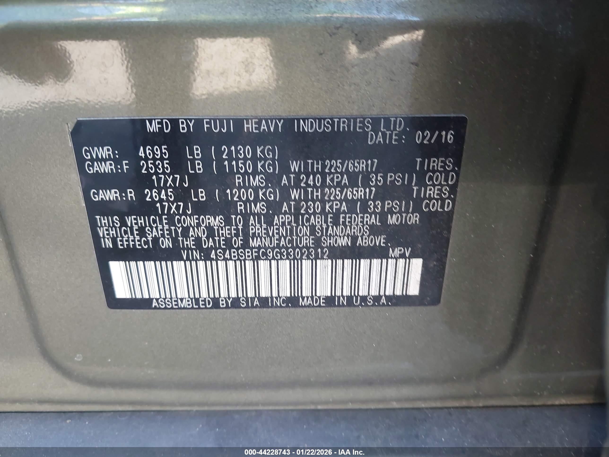 SUBARU OUTBACK image 9