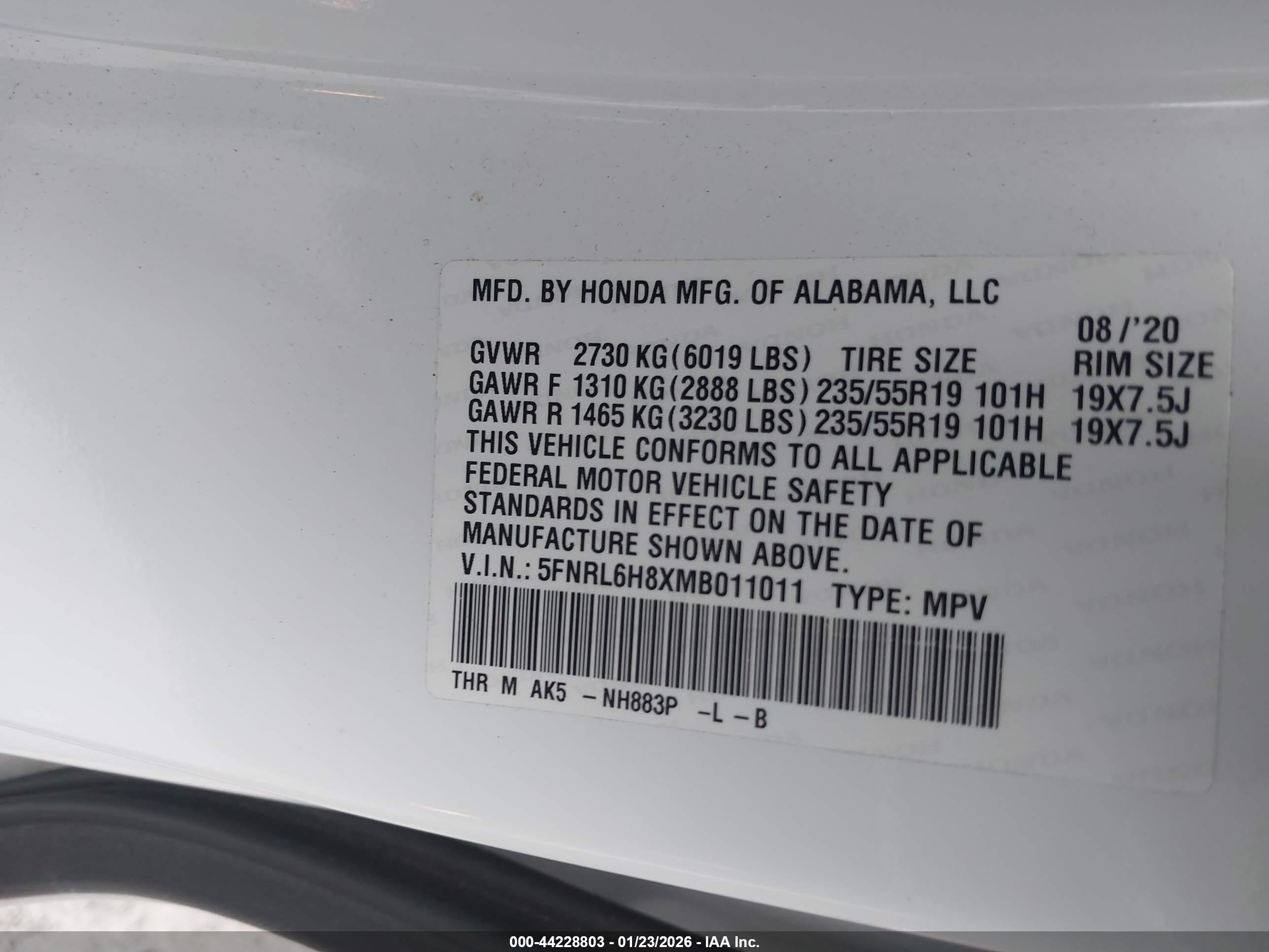 HONDA ODYSSEY image 9