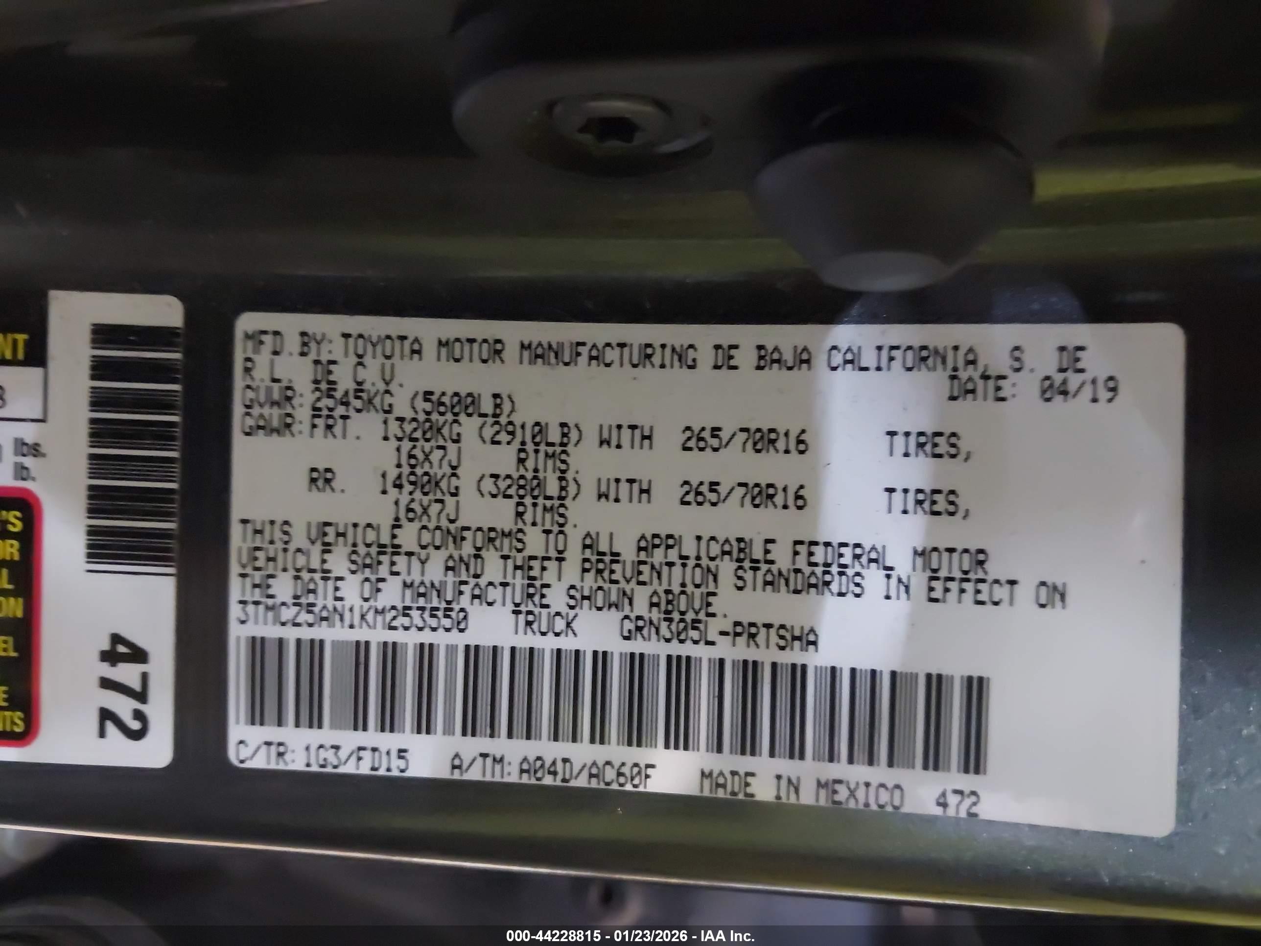 TOYOTA TACOMA image 9