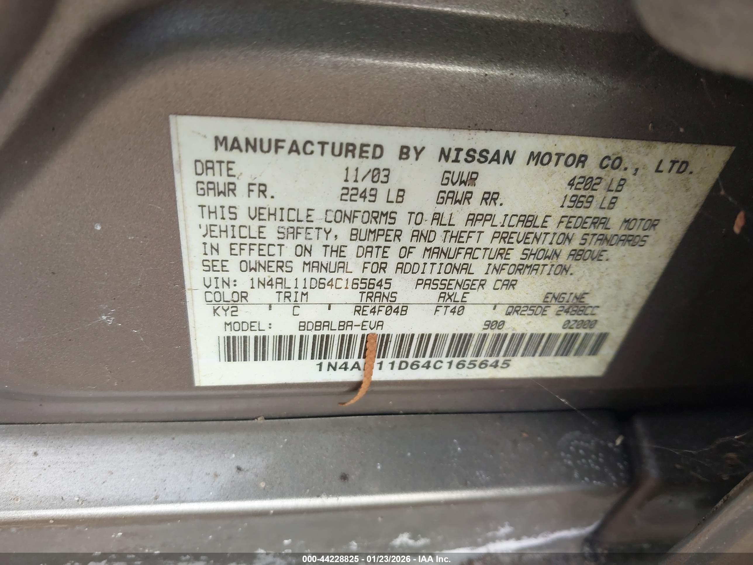 NISSAN ALTIMA image 9