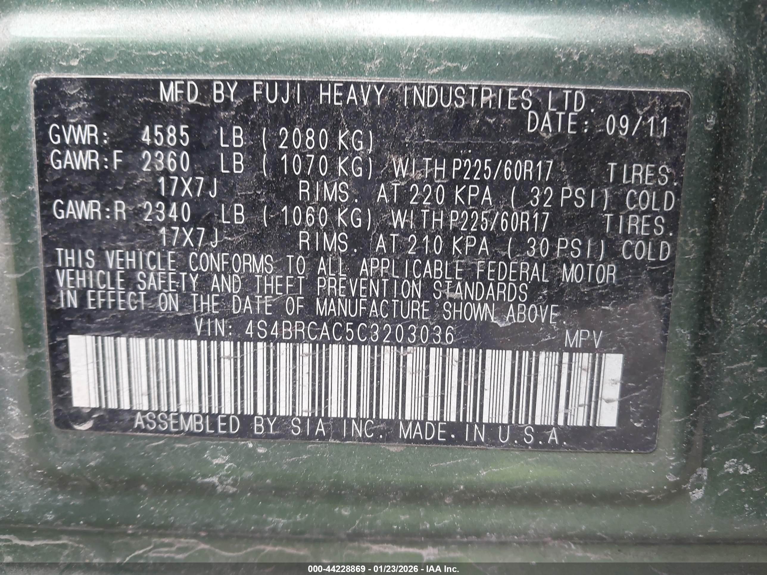 SUBARU OUTBACK image 9