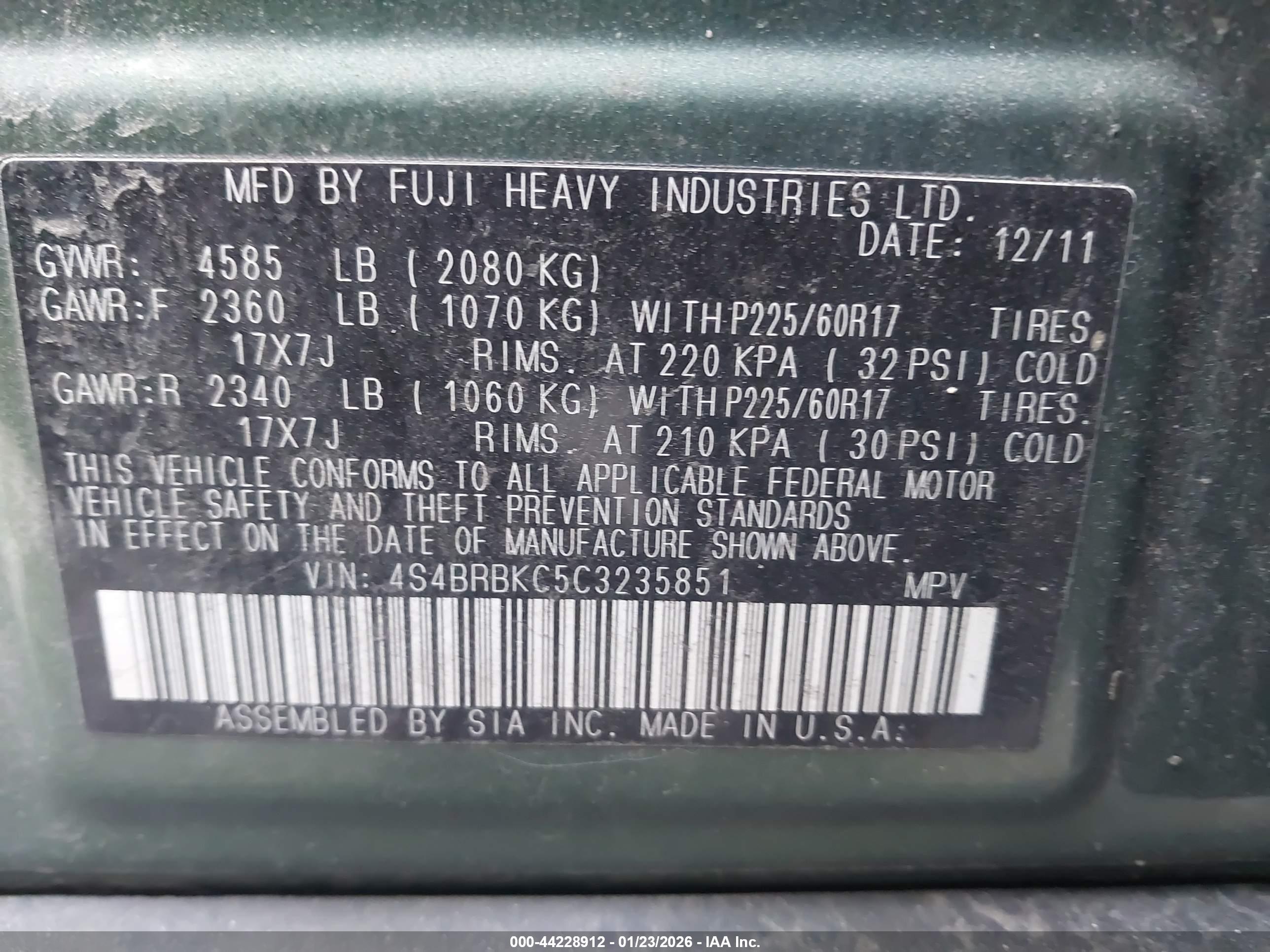 SUBARU OUTBACK image 9