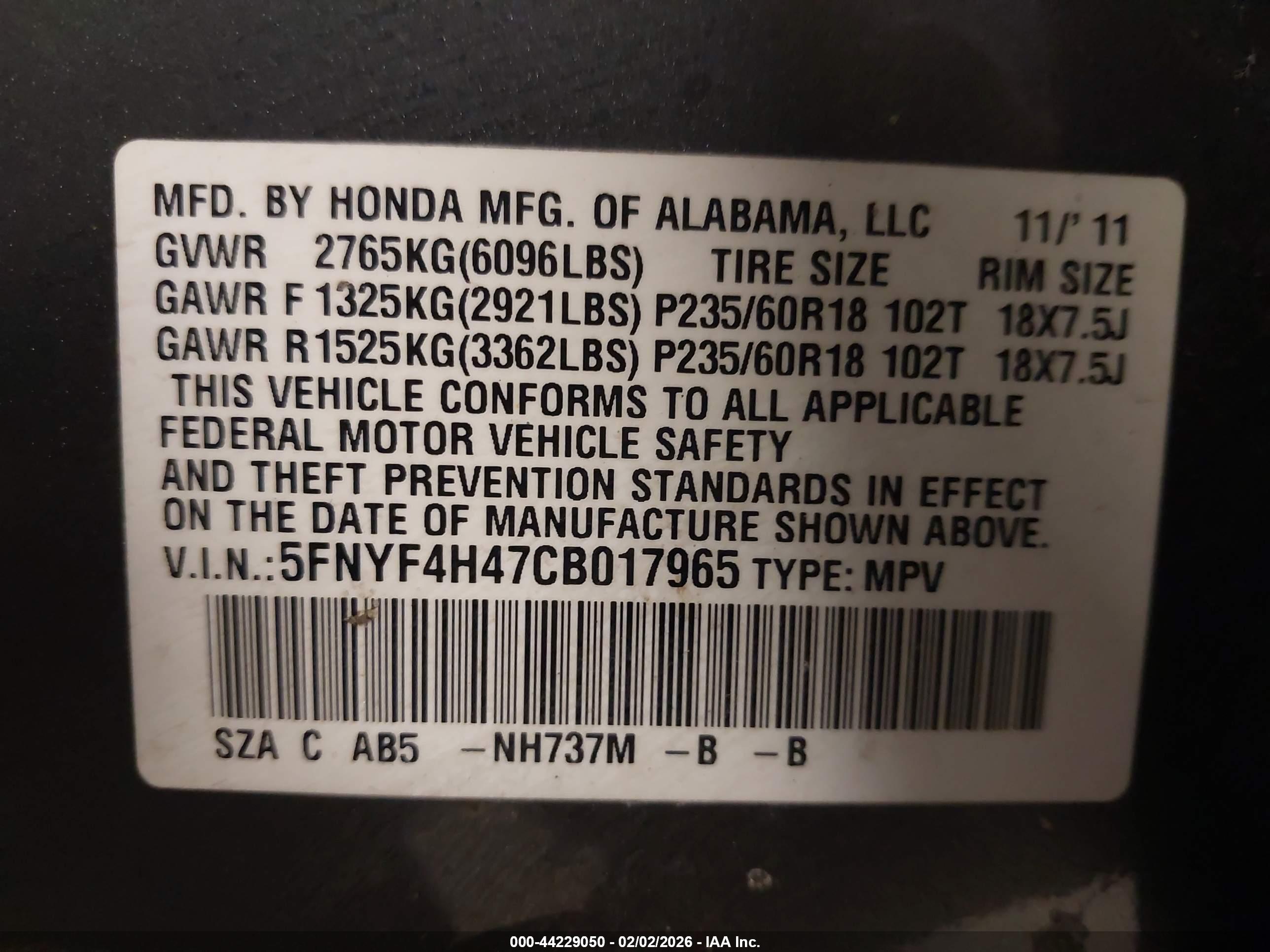 HONDA PILOT image 9