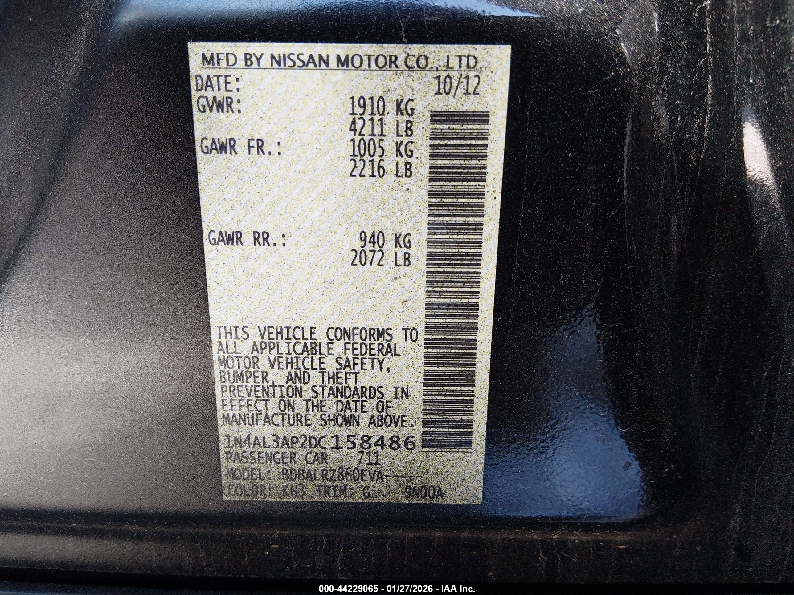 NISSAN ALTIMA image 9