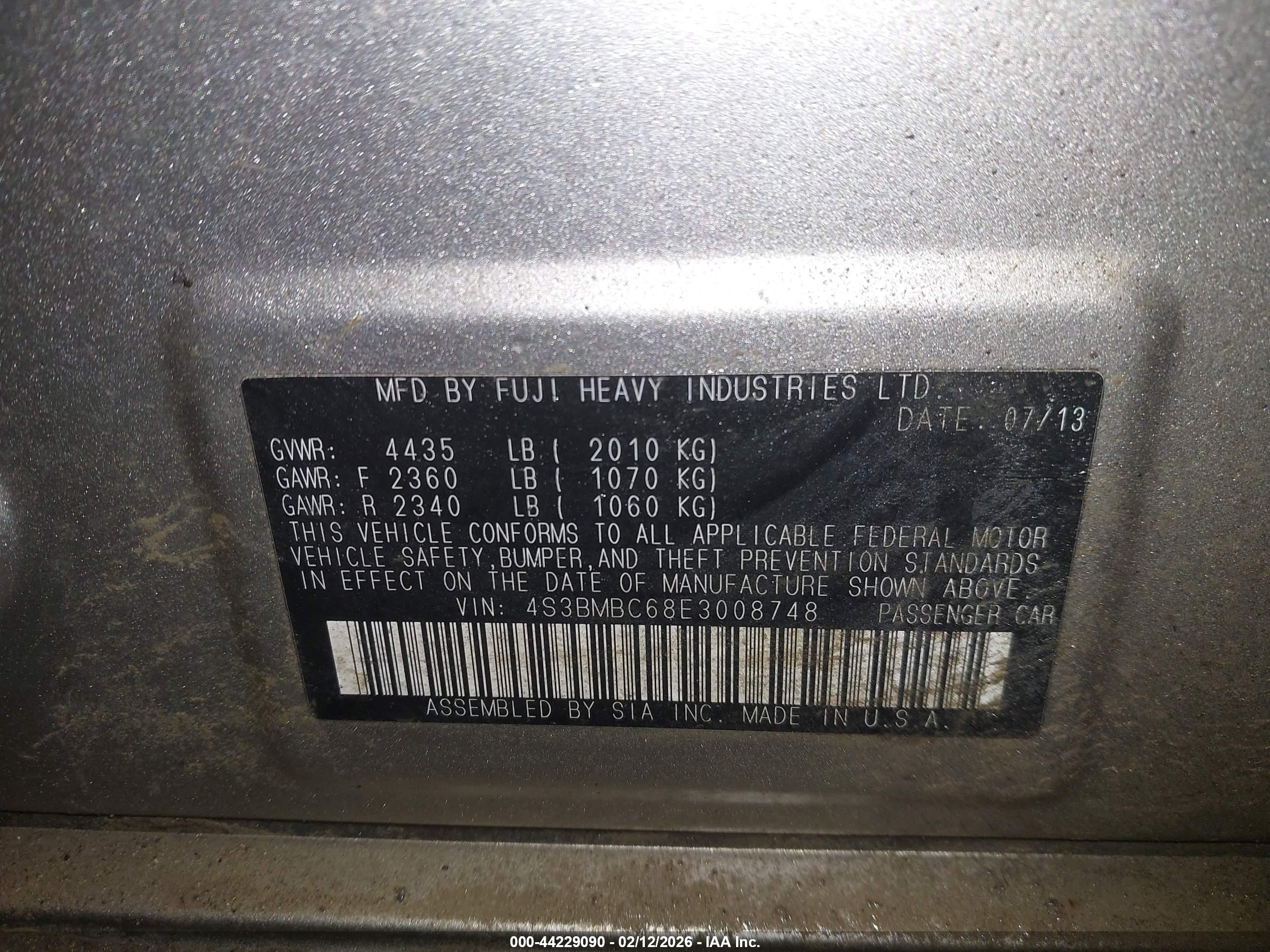 SUBARU LEGACY image 9